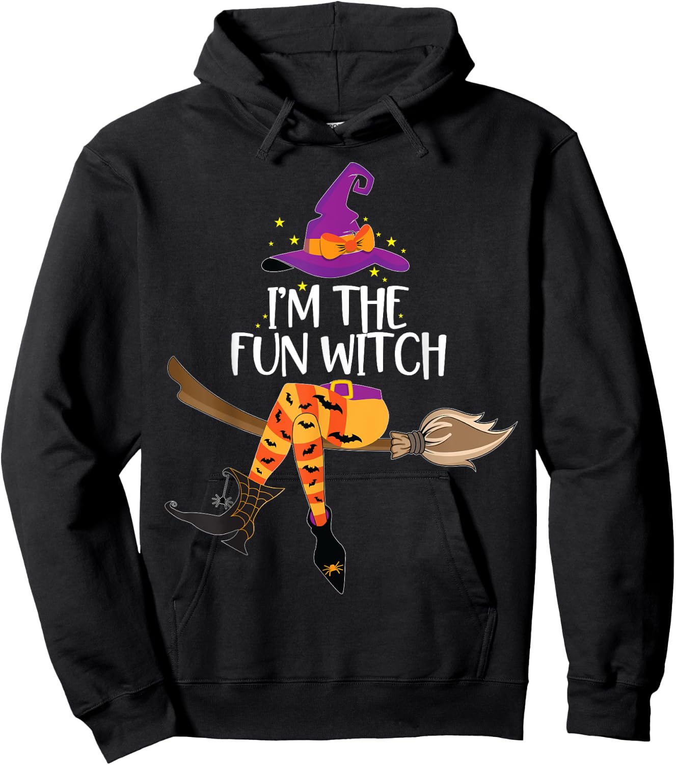 Im the Fun Witch Halloween Matching Group Costume Hoodie - Hoodie | Black