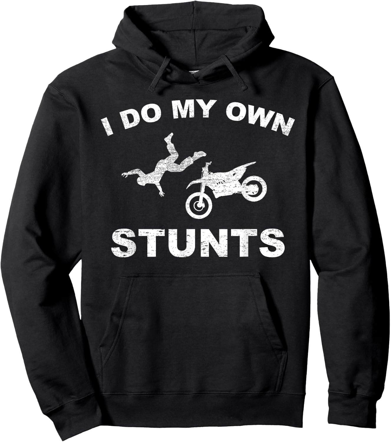 I Do My Own Stunts I Funny Motorcycle Stuntmen Gift Hoodie - Hoodie | Black
