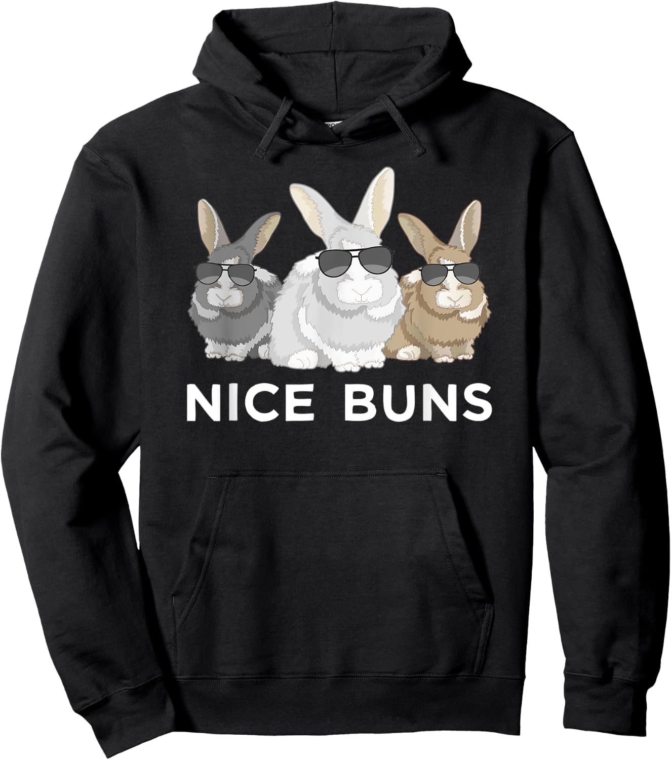 Cool Bunny Funny Nice Buns Rabbit Herd Hoodie - Hoodie | Black