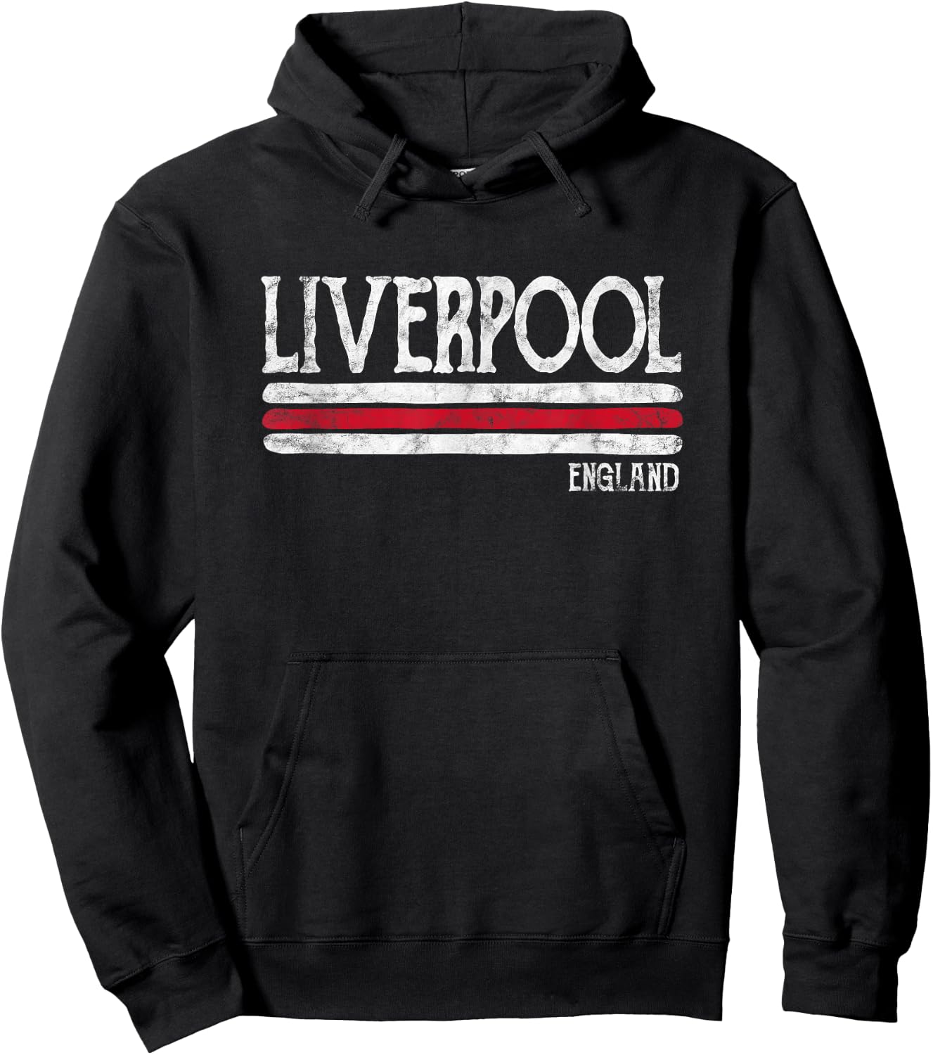 Vintage Liverpool England British Love Gift Souvenir Hoodie - Hoodie | Black