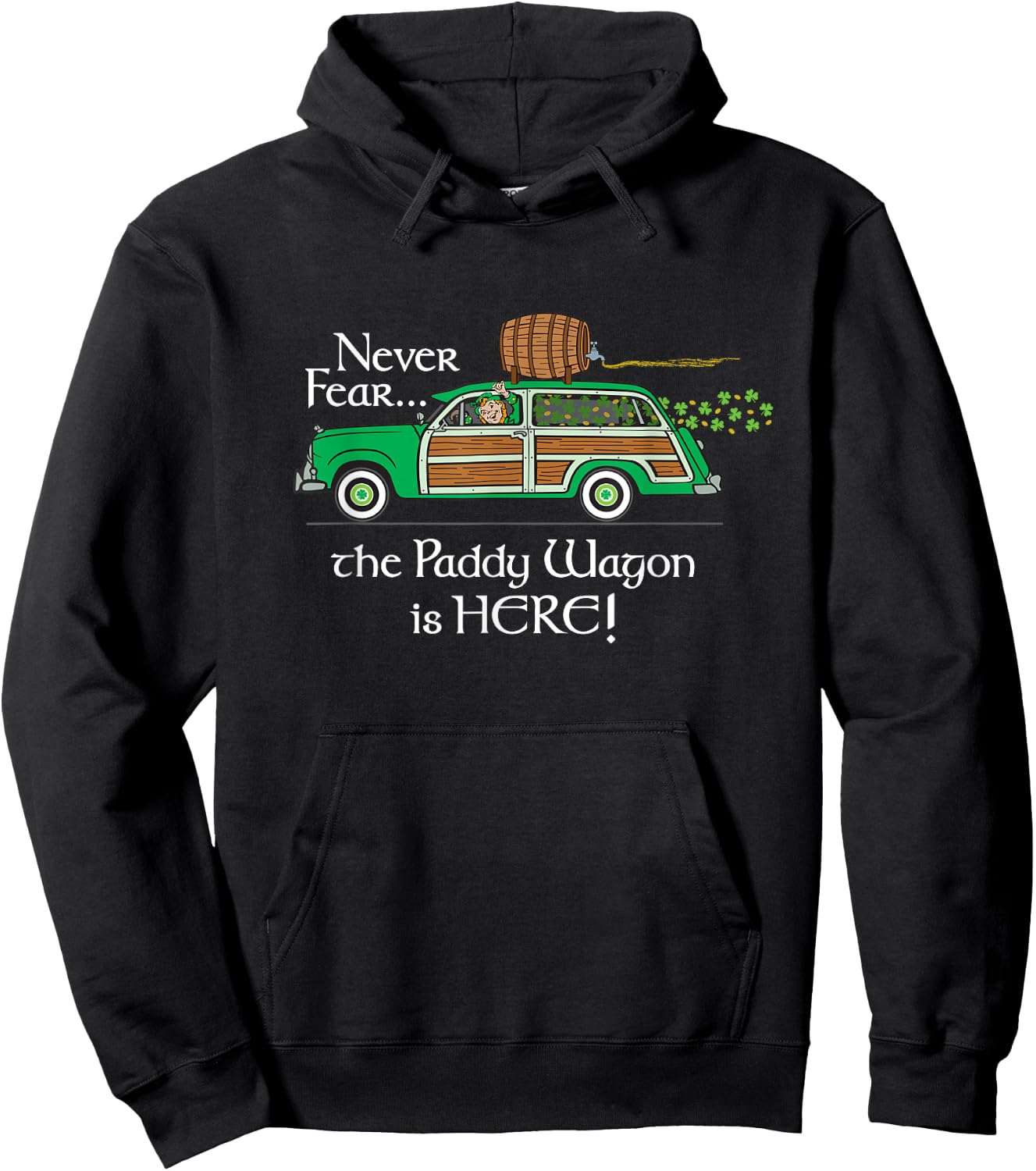 St. Patrick's Day Paddy Wagon Hoodie - Hoodie | Black