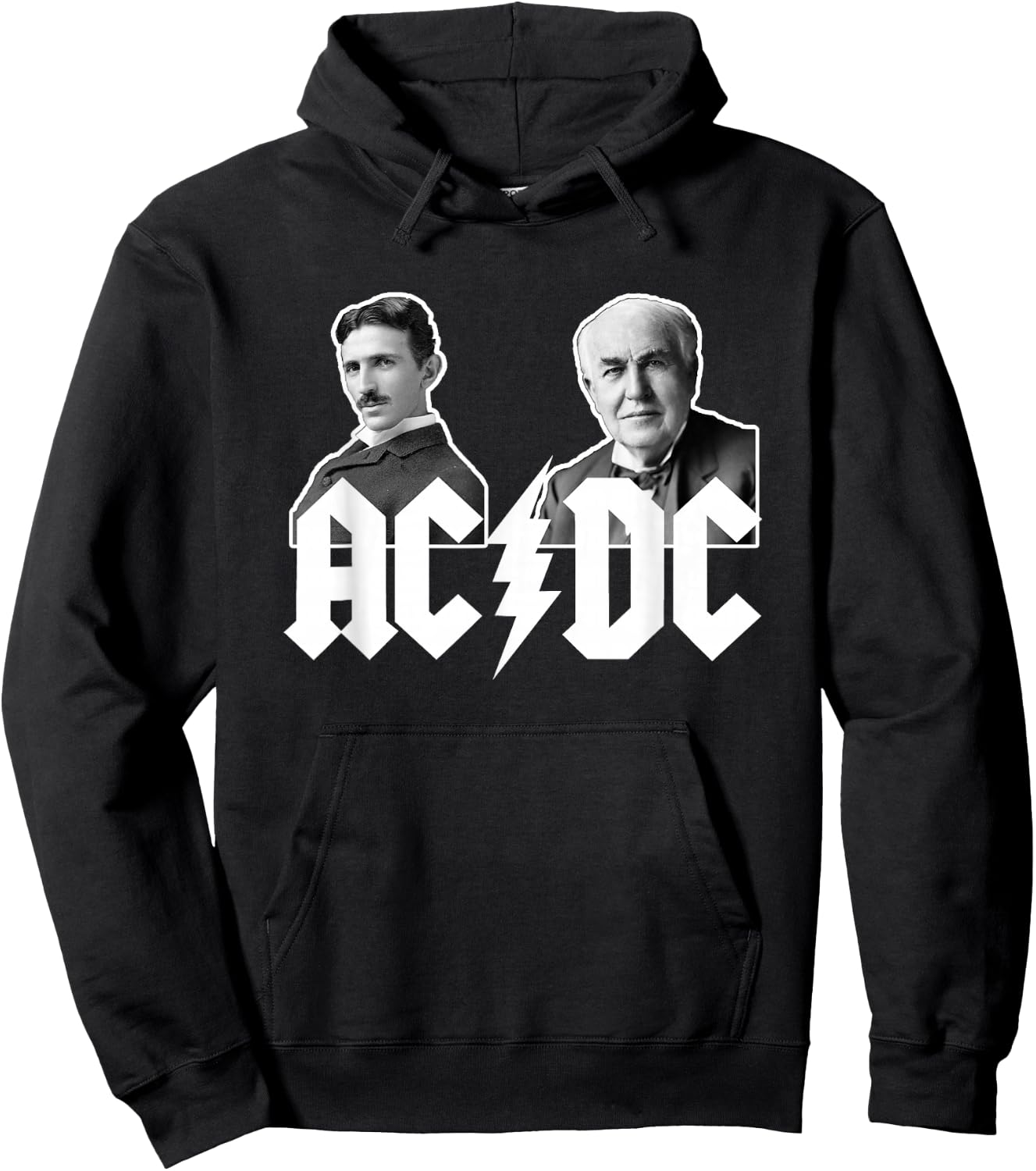 Alternating vs Direct Current: Nikola vs Edison Hoodie - Hoodie | Black