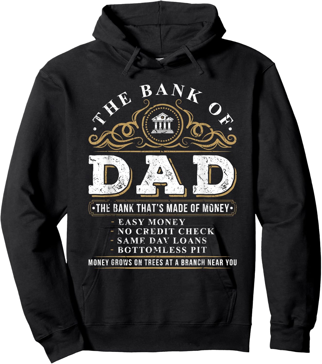 The Bank of Dad Funny Father's Day College Tuition Student Hoodie - Hoodie | Black