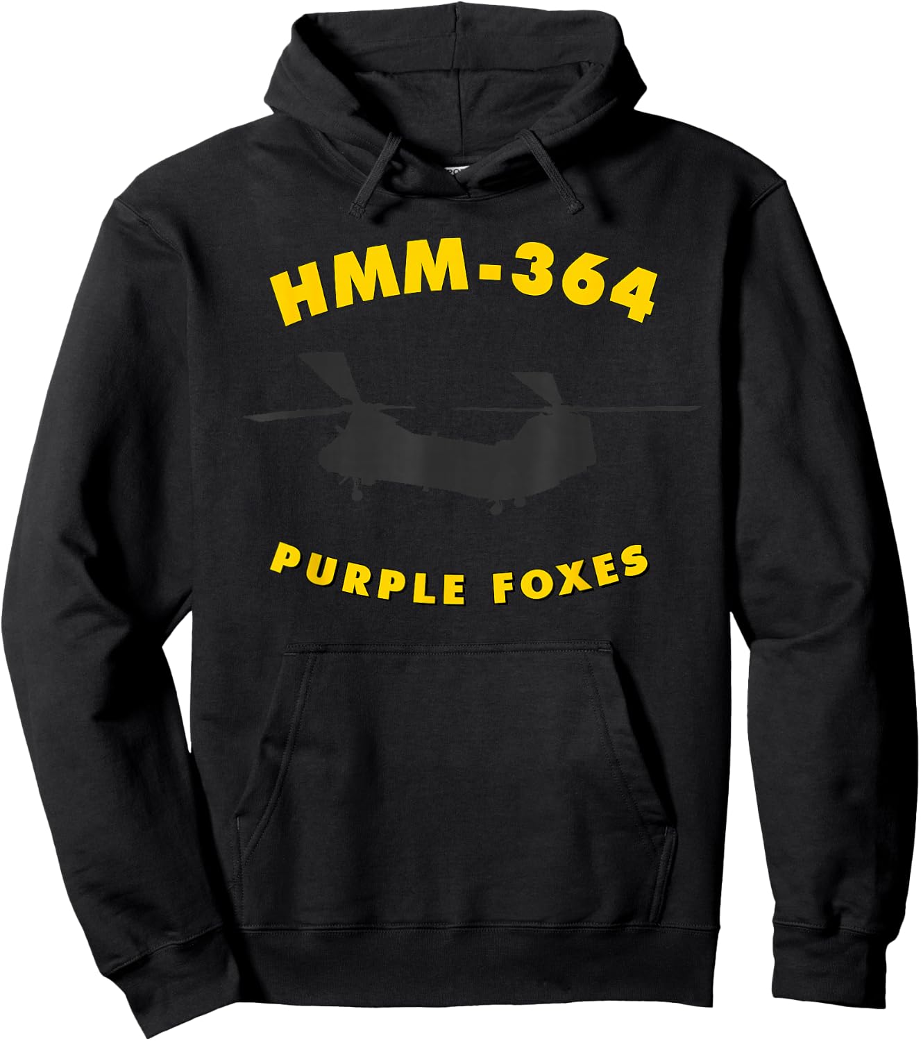 HMM-364 Helicopter Squadron CH-46 Sea Knight Hoodie - Hoodie | Black