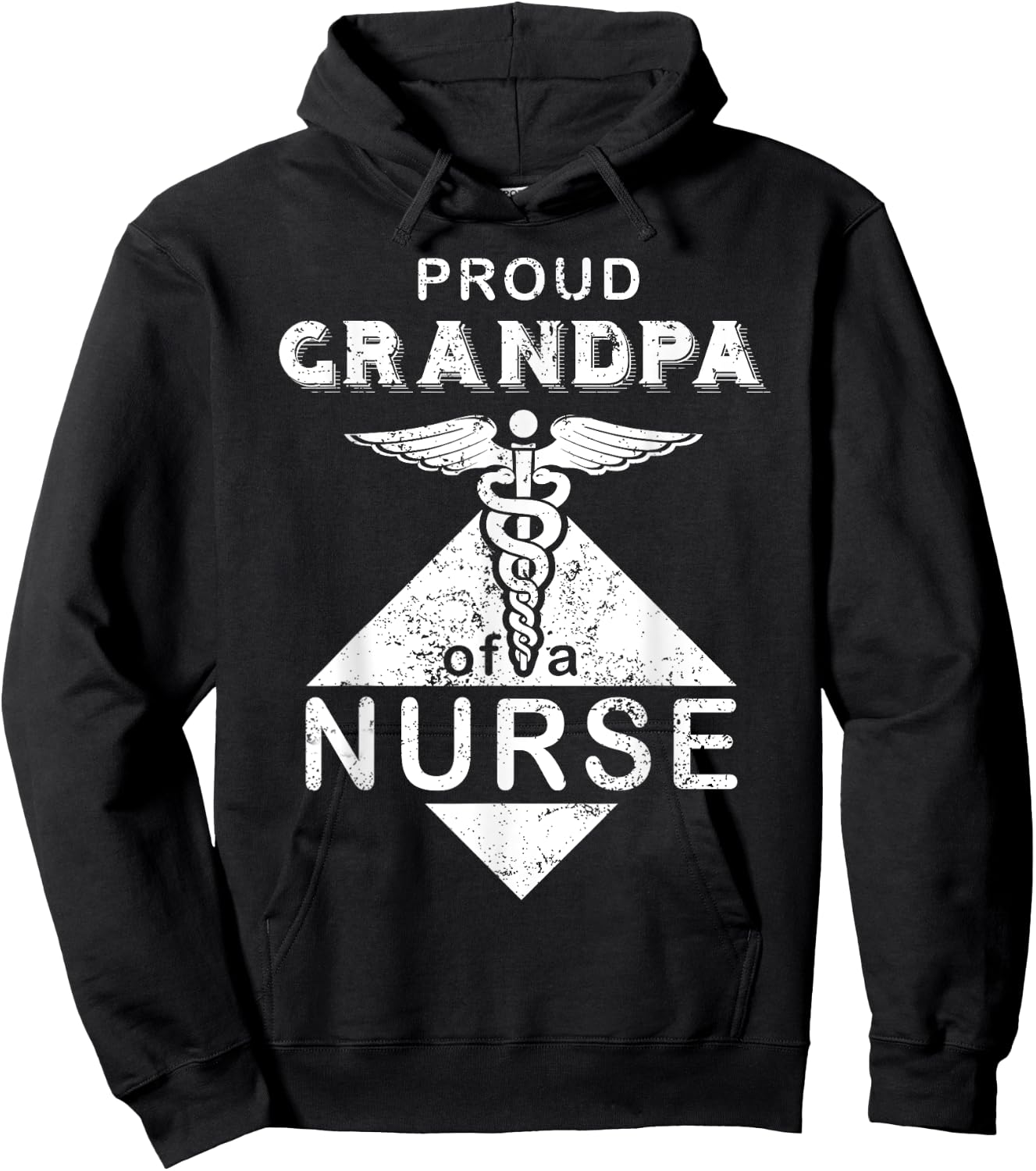 My Granddaughter Is A Nurse Gift Proud Grandpa Of A Nurse Hoodie - Hoodie | Black