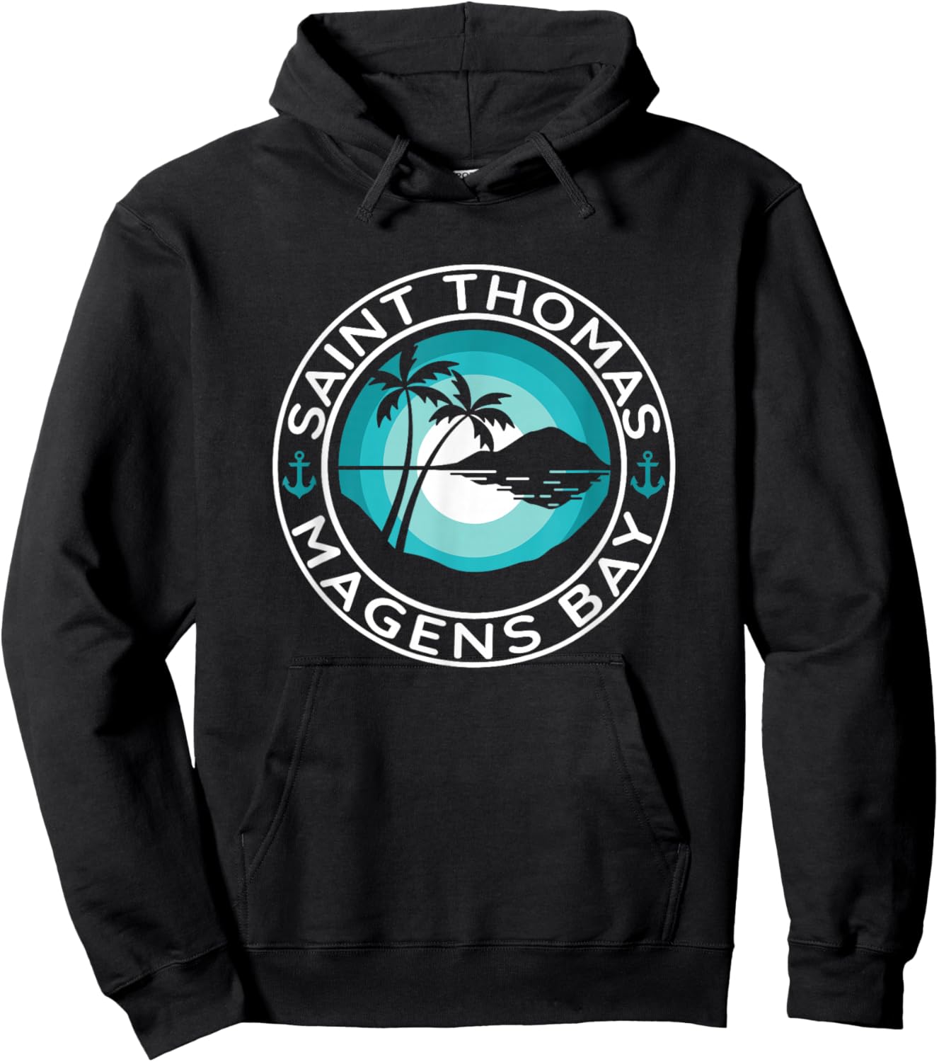 St. Thomas - Megans Bay - Saint Thomas - Retro Beach Hoodie - Hoodie | Black
