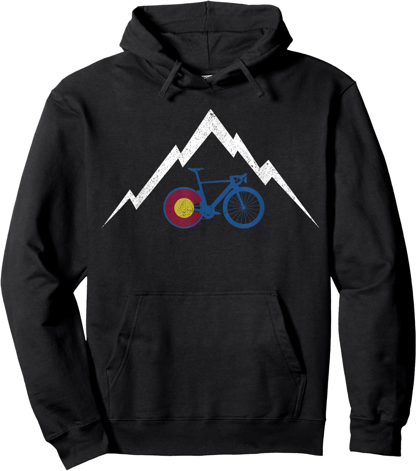 Colorado Bicycle Road Bike Mountain Bike Cyclist Gift Hoodie - Hoodie | Black