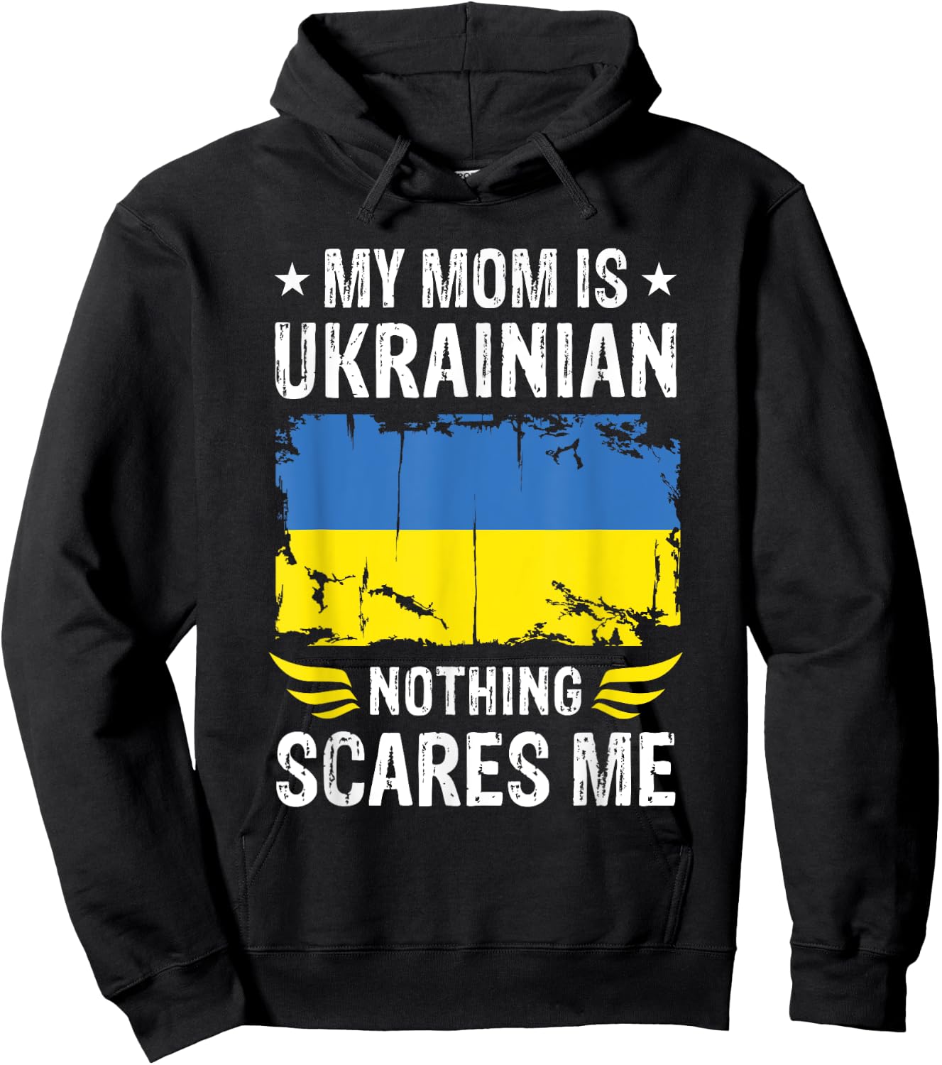 My Mom Is Ukrainian Mother Ukraine Flag For Son Daughter Hoodie - Hoodie | Black