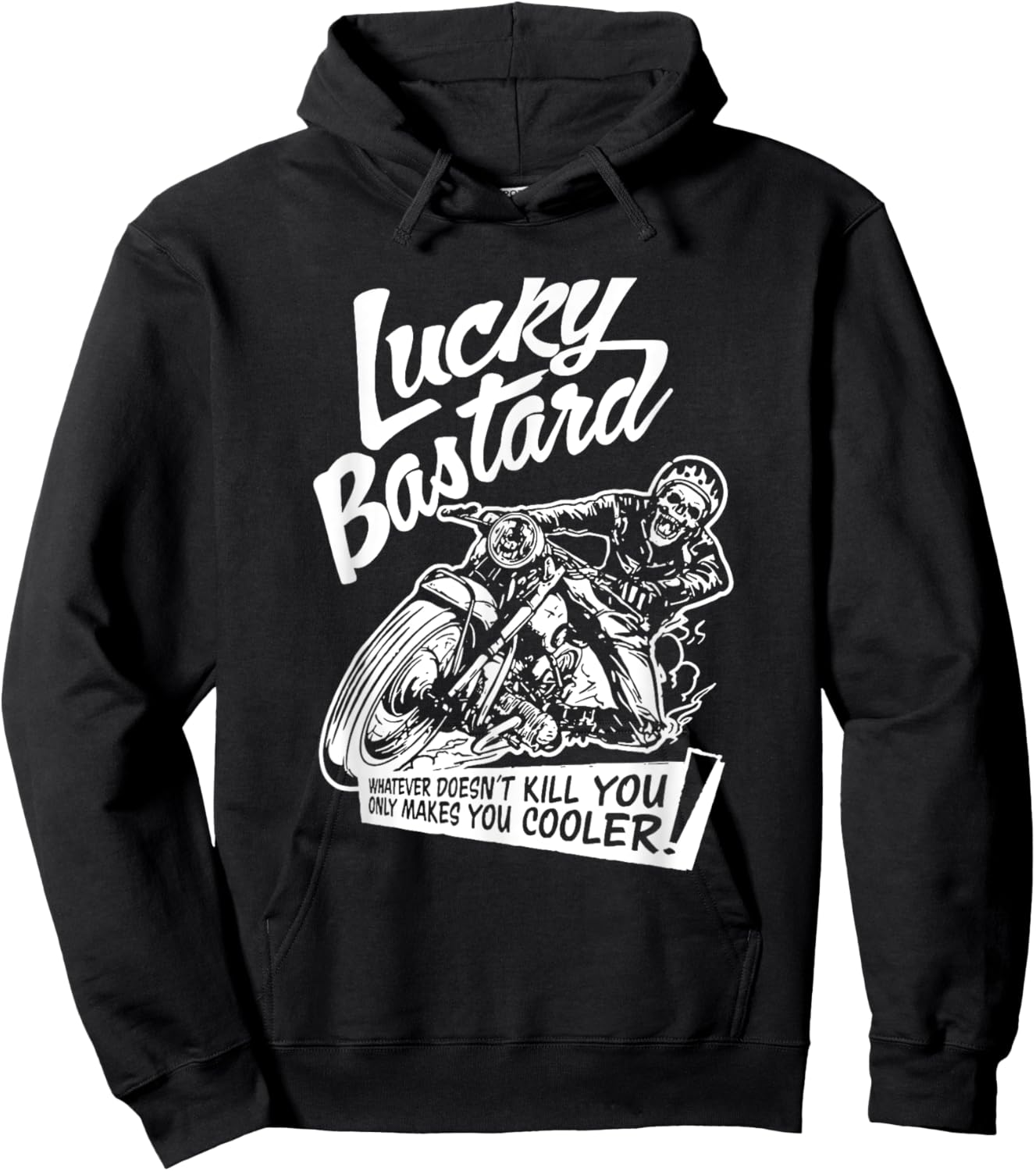 Lucky Bastard - Funny Quote design Hoodie - Hoodie | Black