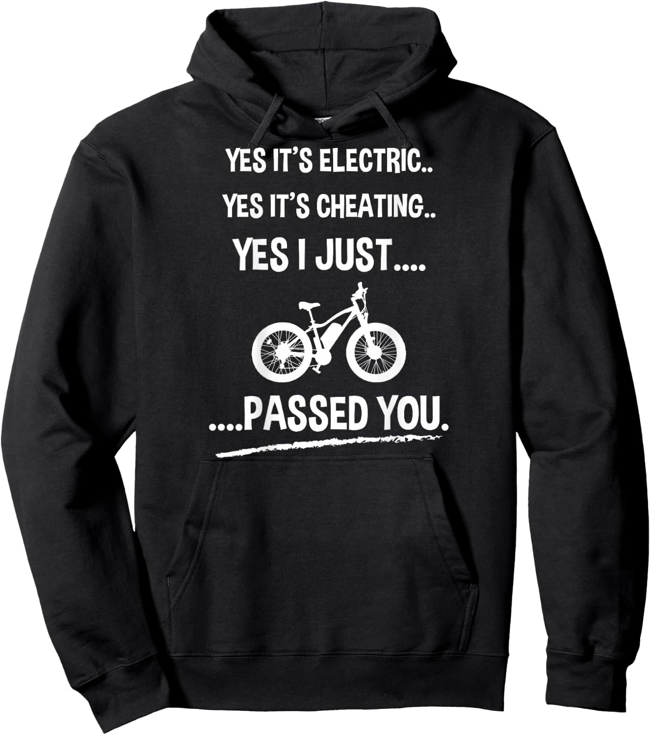 Funny E-Bike Yes It's Electric Hoodie - Hoodie | Black