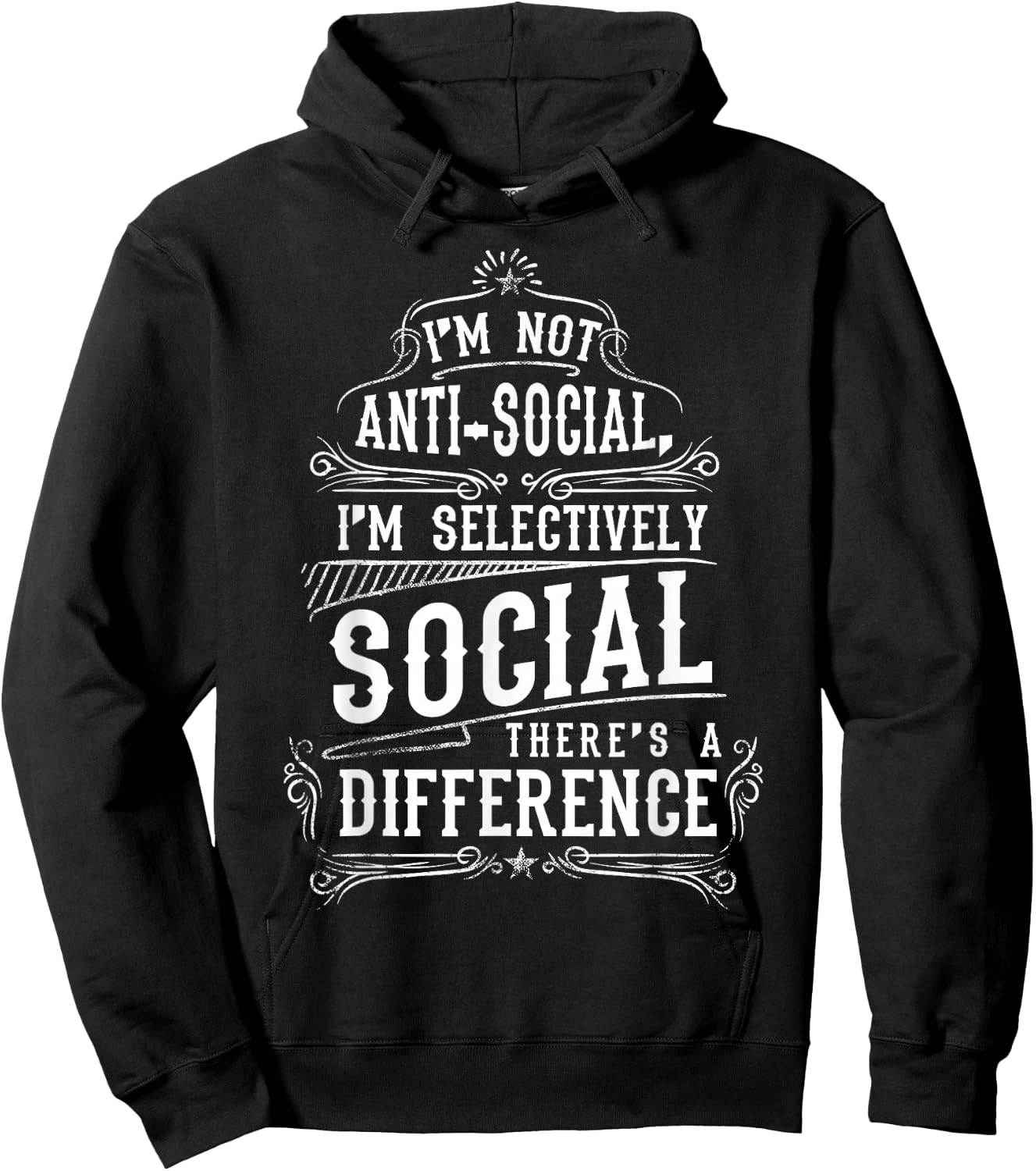 I am not Antisocial Club Hoodie - Hoodie | Black