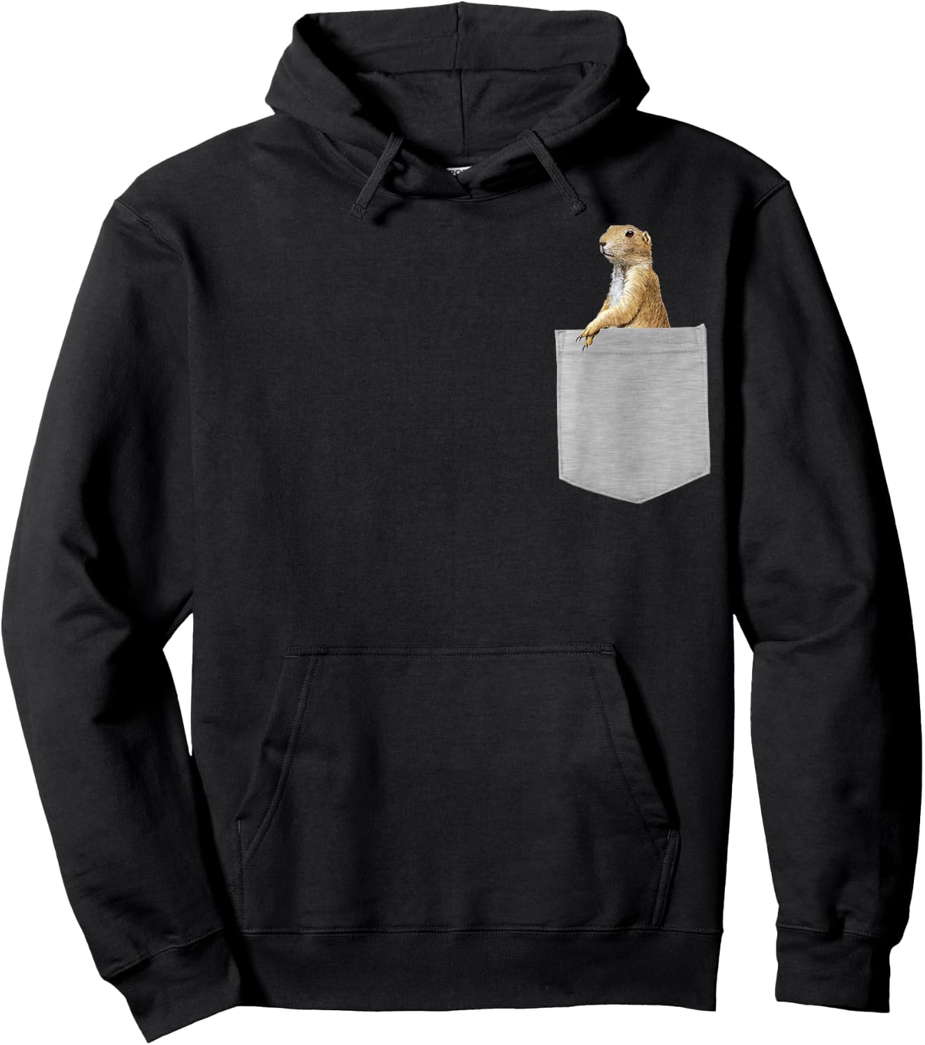 Animal in Your Pocket white Prairie Dog Hoodie - Hoodie | Black