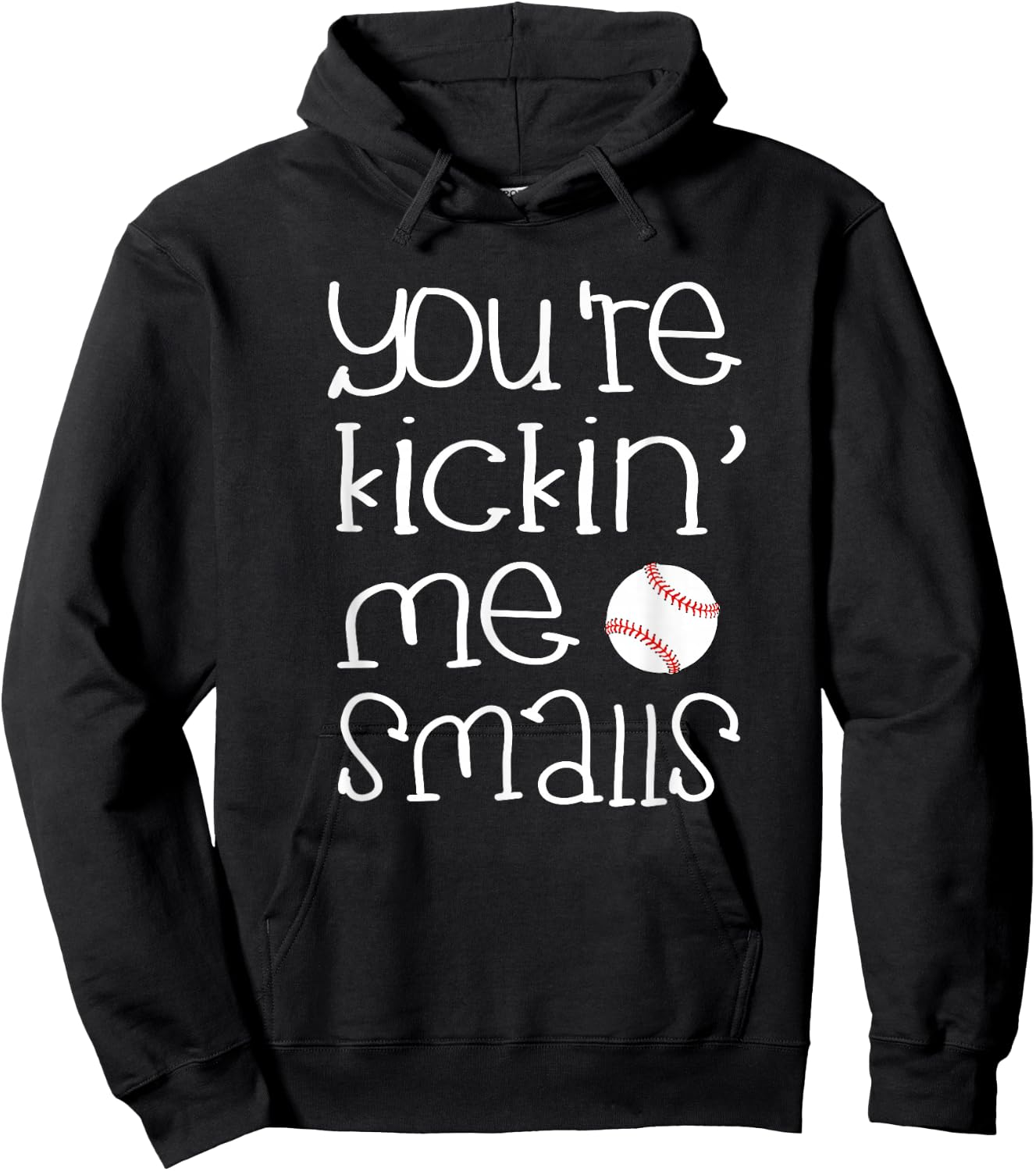 Funny Pregnant T Shirt - You're Kicking Me Smalls Baseball Hoodie - Hoodie | Black
