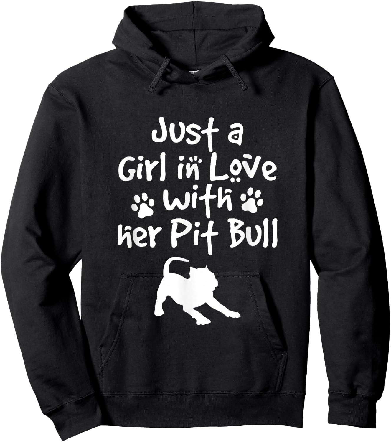 Just A Girl In Love With Her Pit Bull Pittie Dog Lover Hoodie - Hoodie | Black