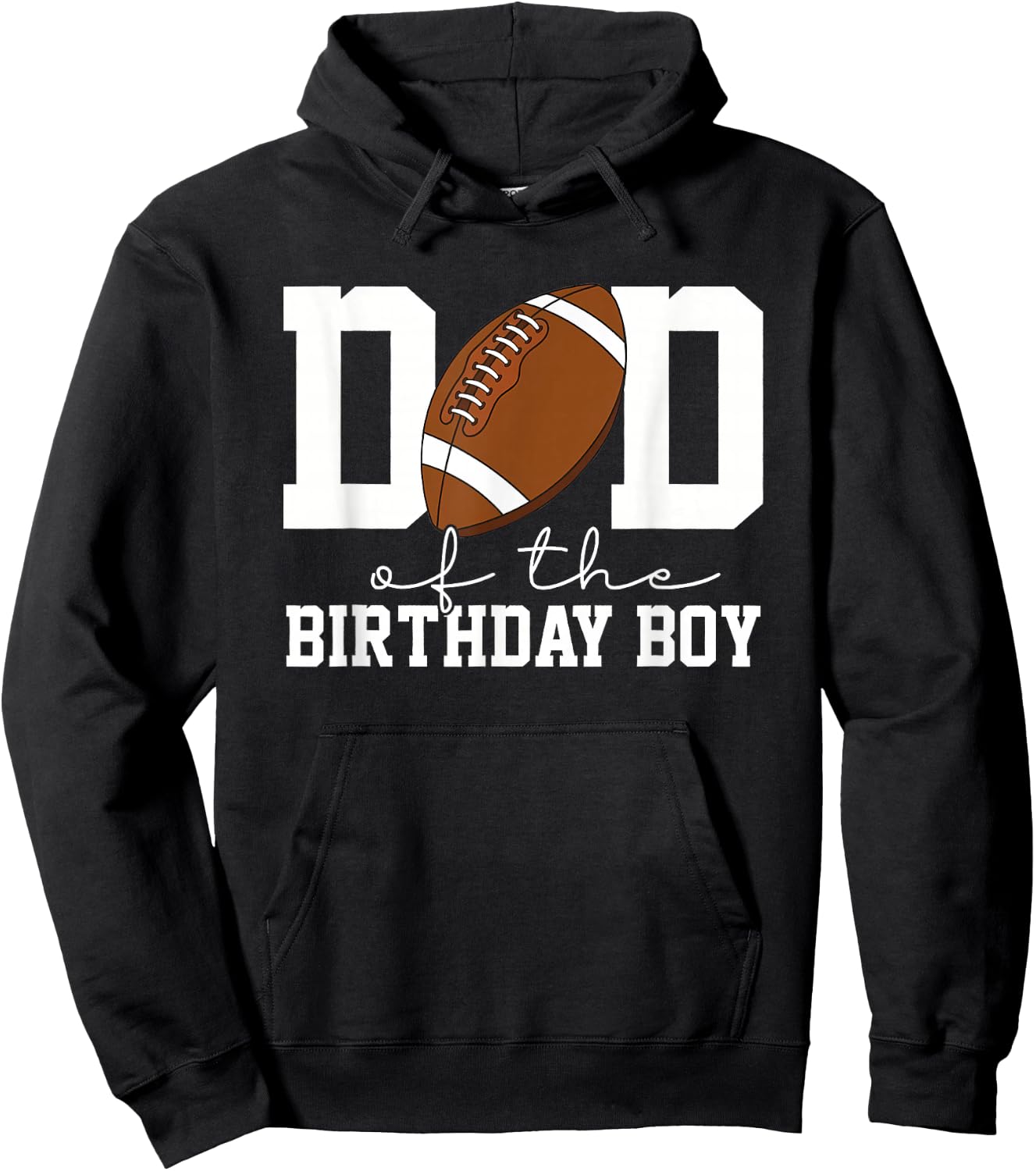 Dad of the Birthday Boy Football Lover First Birthday Party Hoodie - Hoodie | Black