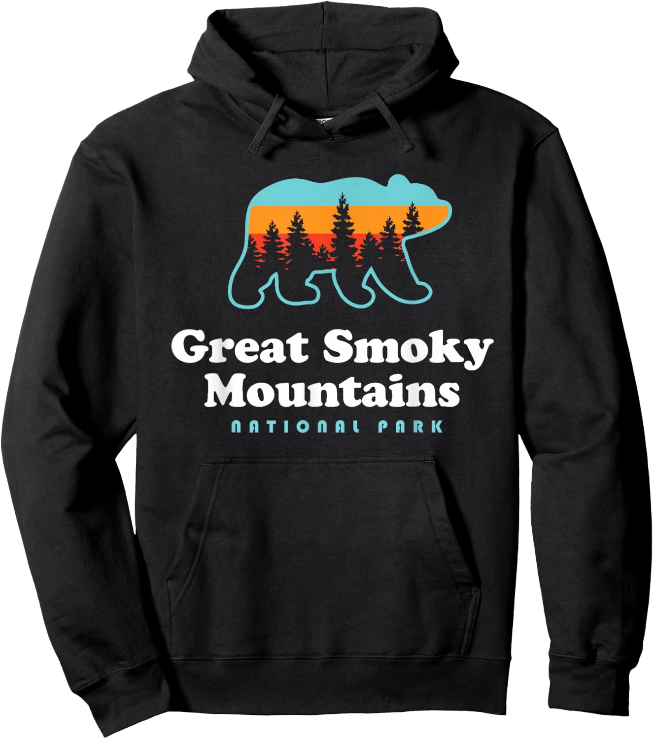 Great Smoky Mountains Shirt - Bear Great Smoky Mountains Hoodie - Hoodie | Black
