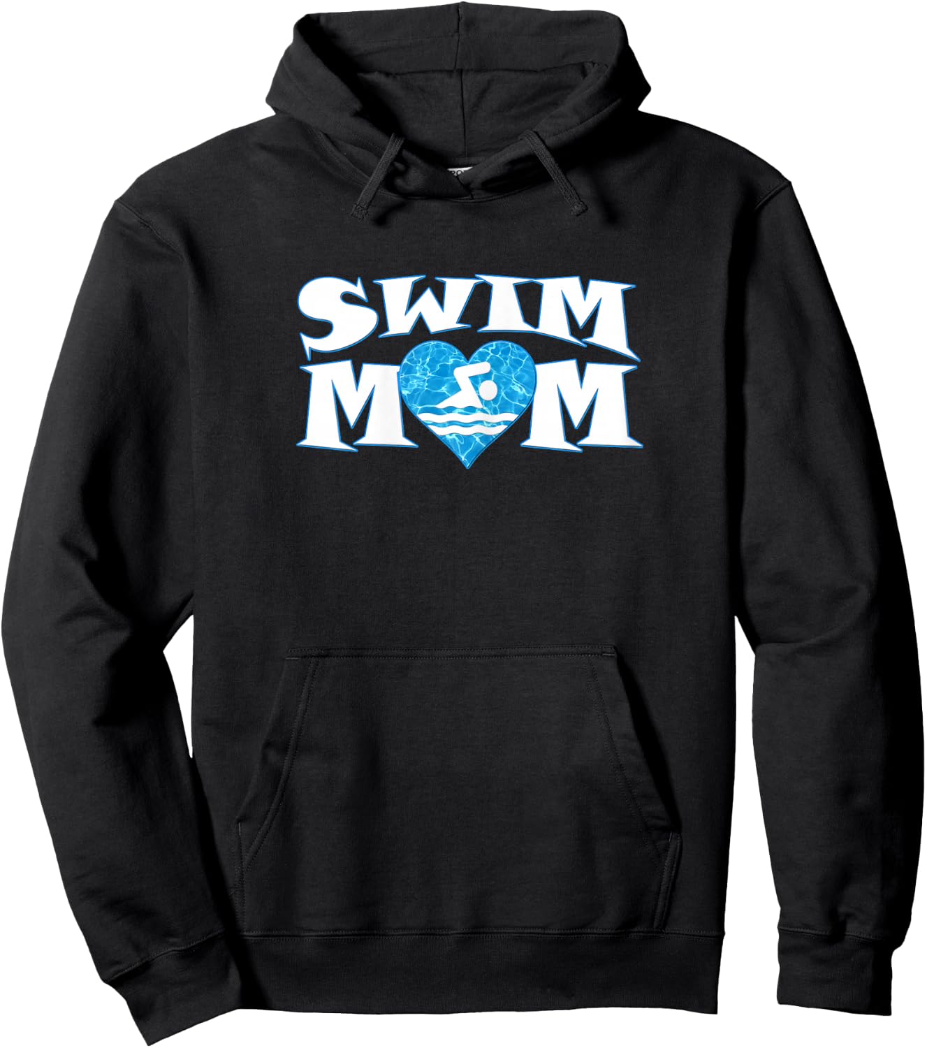Swim Mom Heart Shaped Pool Water Swimmer Swimming & Diving Hoodie - Hoodie | Black