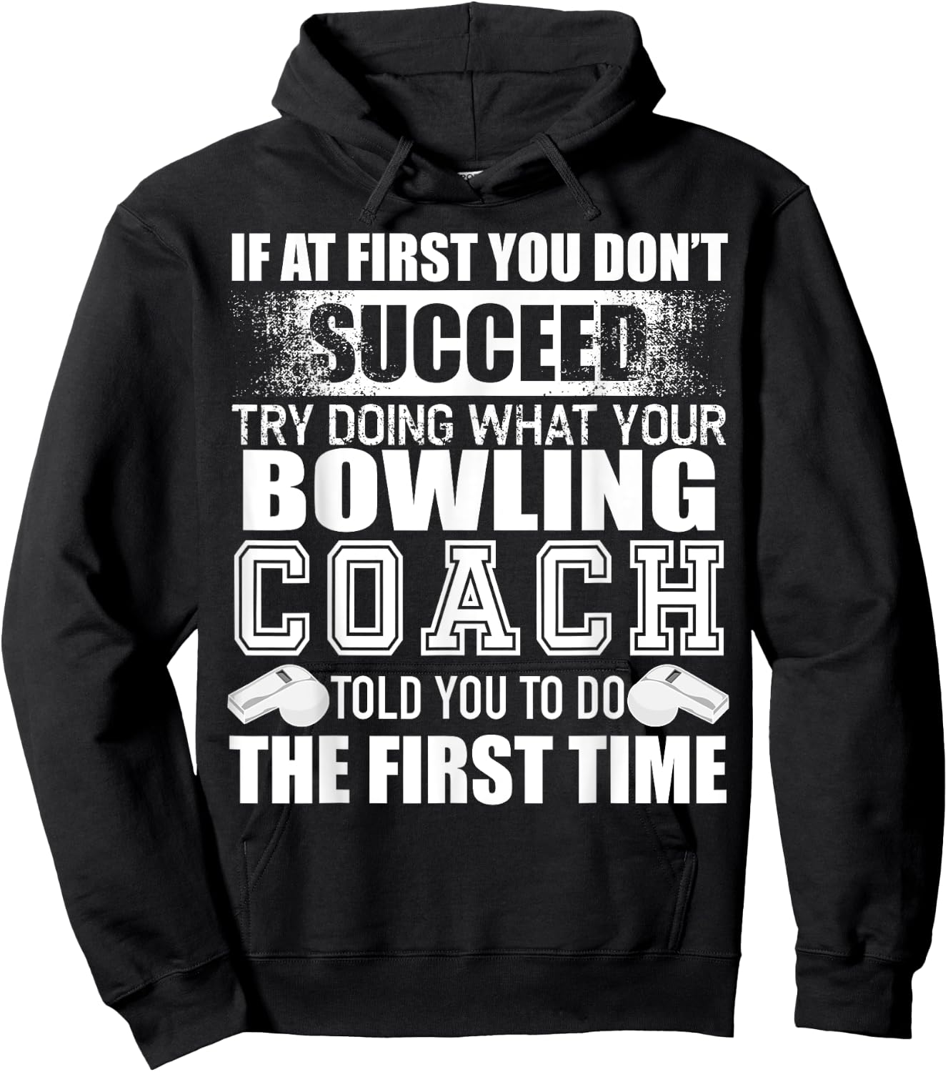 Funny Bowling Coach Thank You Gift Coaches Hoodie - Hoodie | Black