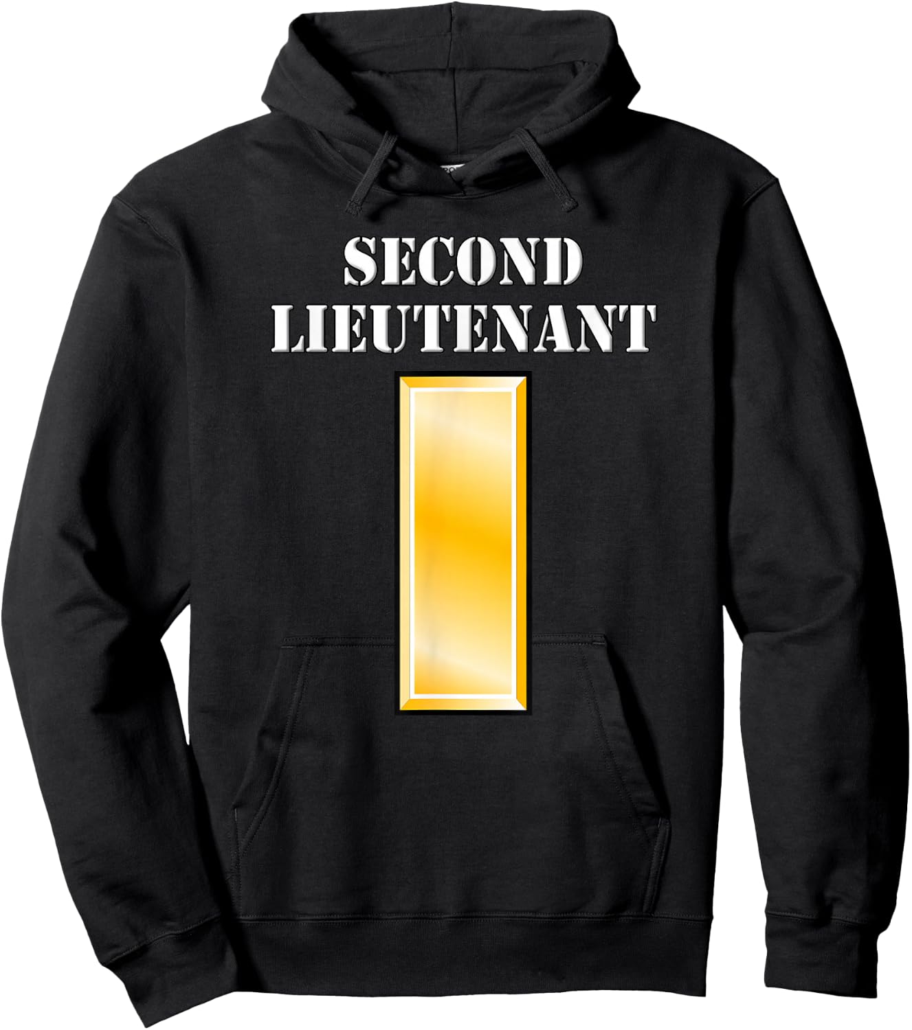 Second Lieutenant - Army Officer Rank Insignia Hoodie - Hoodie | Black