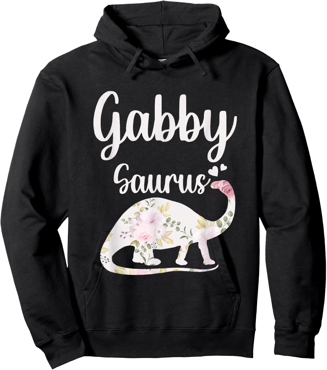 Gabby Saurus Grandma Mother's Day Thanksgiving Christmas Hoodie - Hoodie | Black