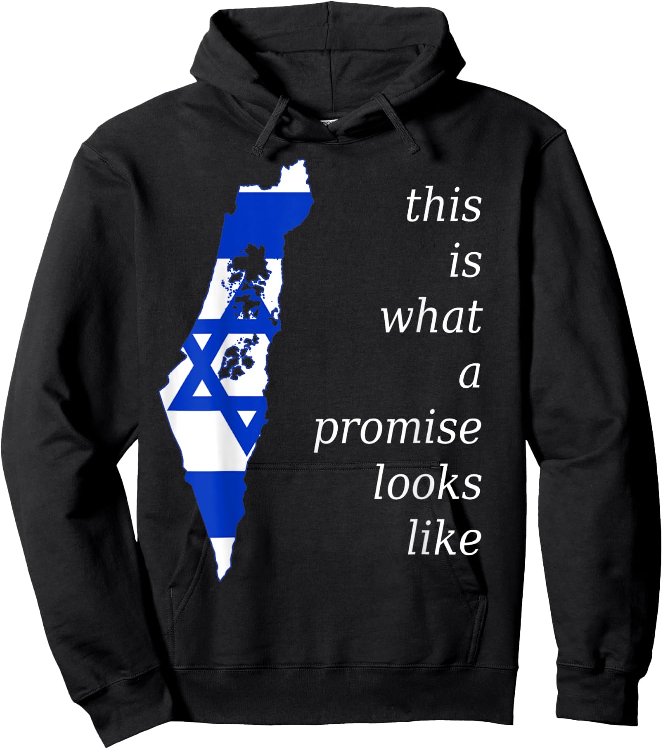 This is What a Promise Looks Like israel Jew Hebrew Jewish Hoodie - Hoodie | Black
