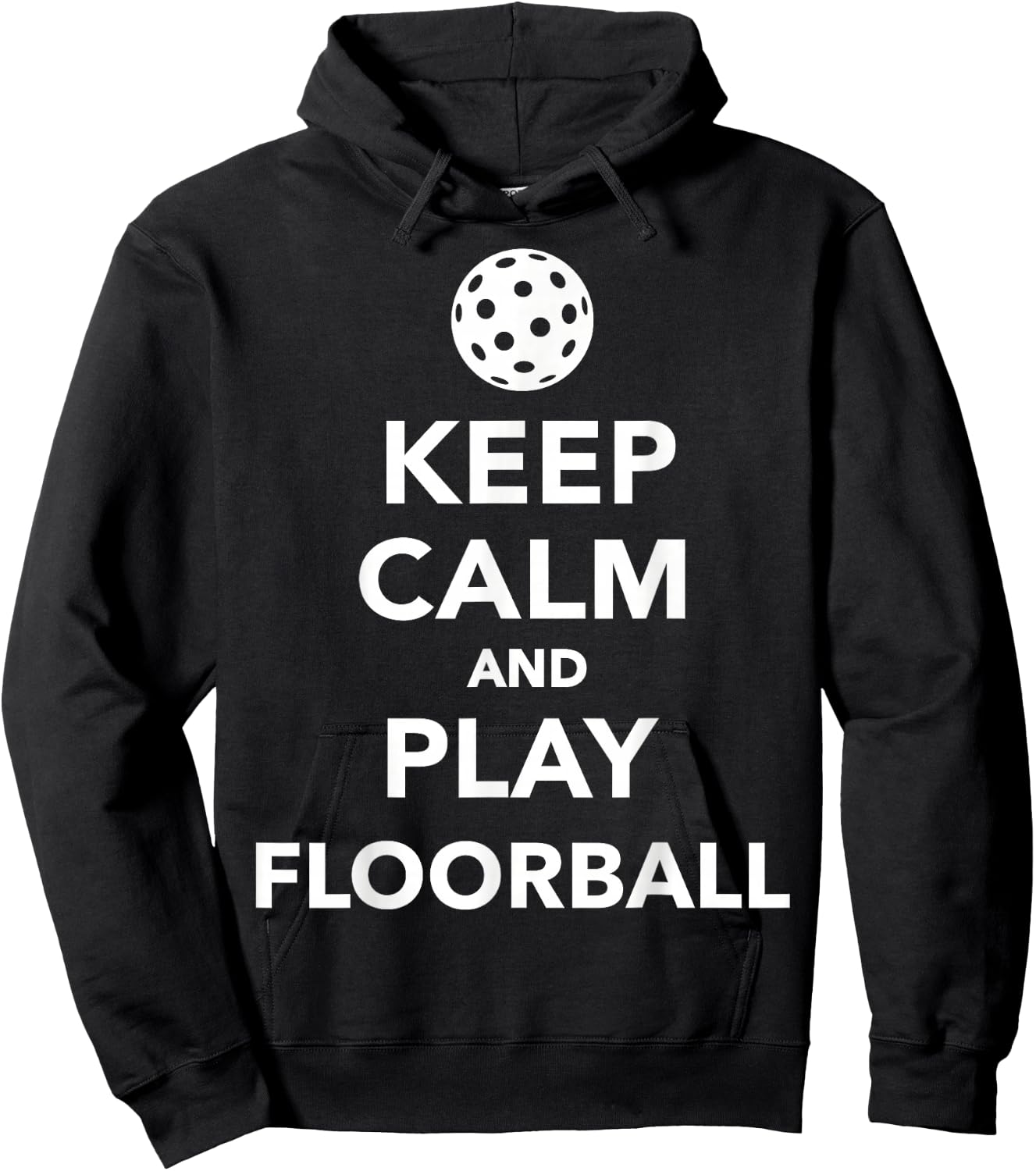 Keep calm and play Floorball Hoodie - Hoodie | Black