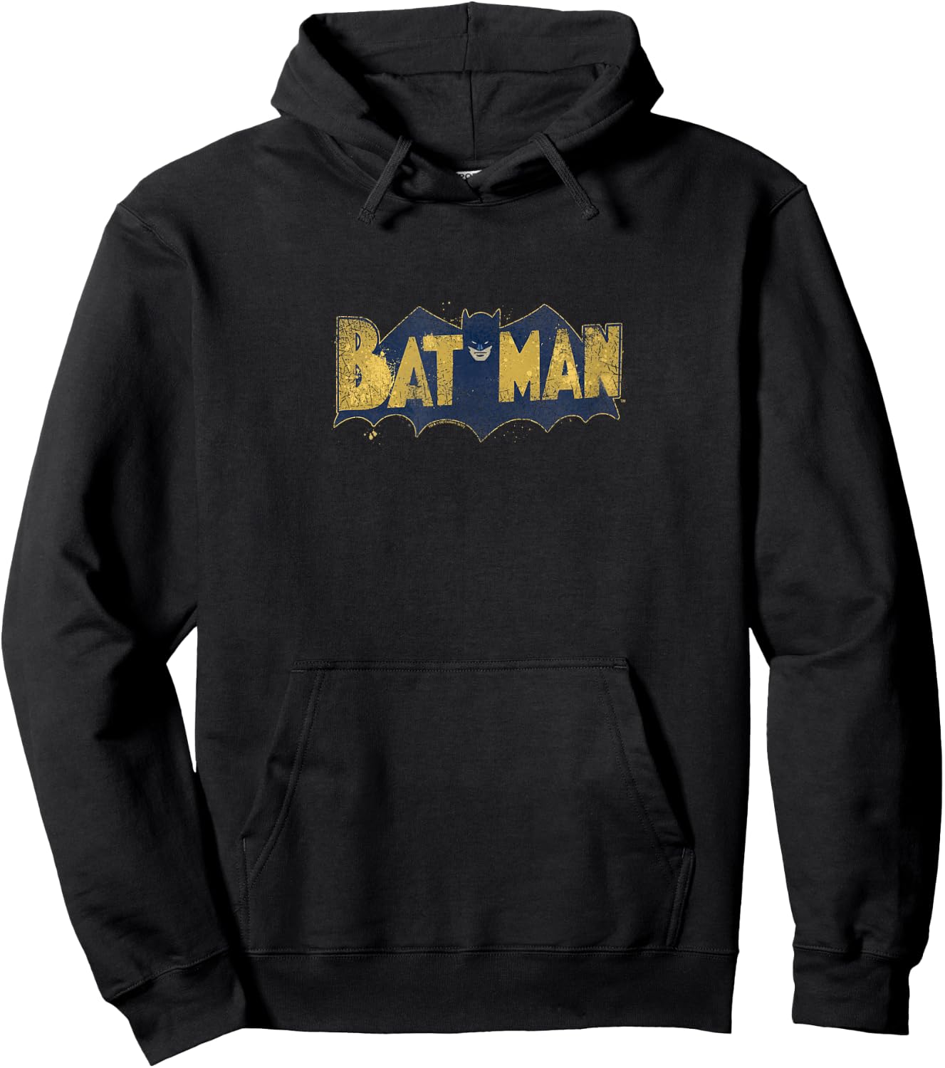 Batman Vintage Logo Splatter T Shirt Hoodie - Hoodie | Black