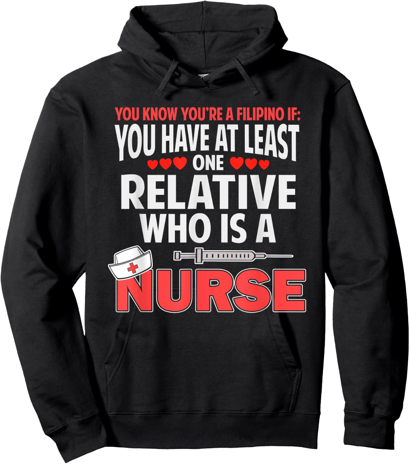 Filipino Nurse Funny Saying Philippines Pinoy Men Women Hoodie - Hoodie | Black
