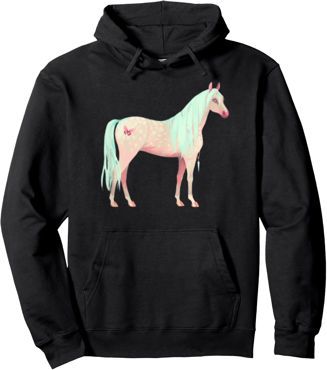Horse Gifts and Accessories Cute Watercolor Palomino Hoodie - Hoodie | Black