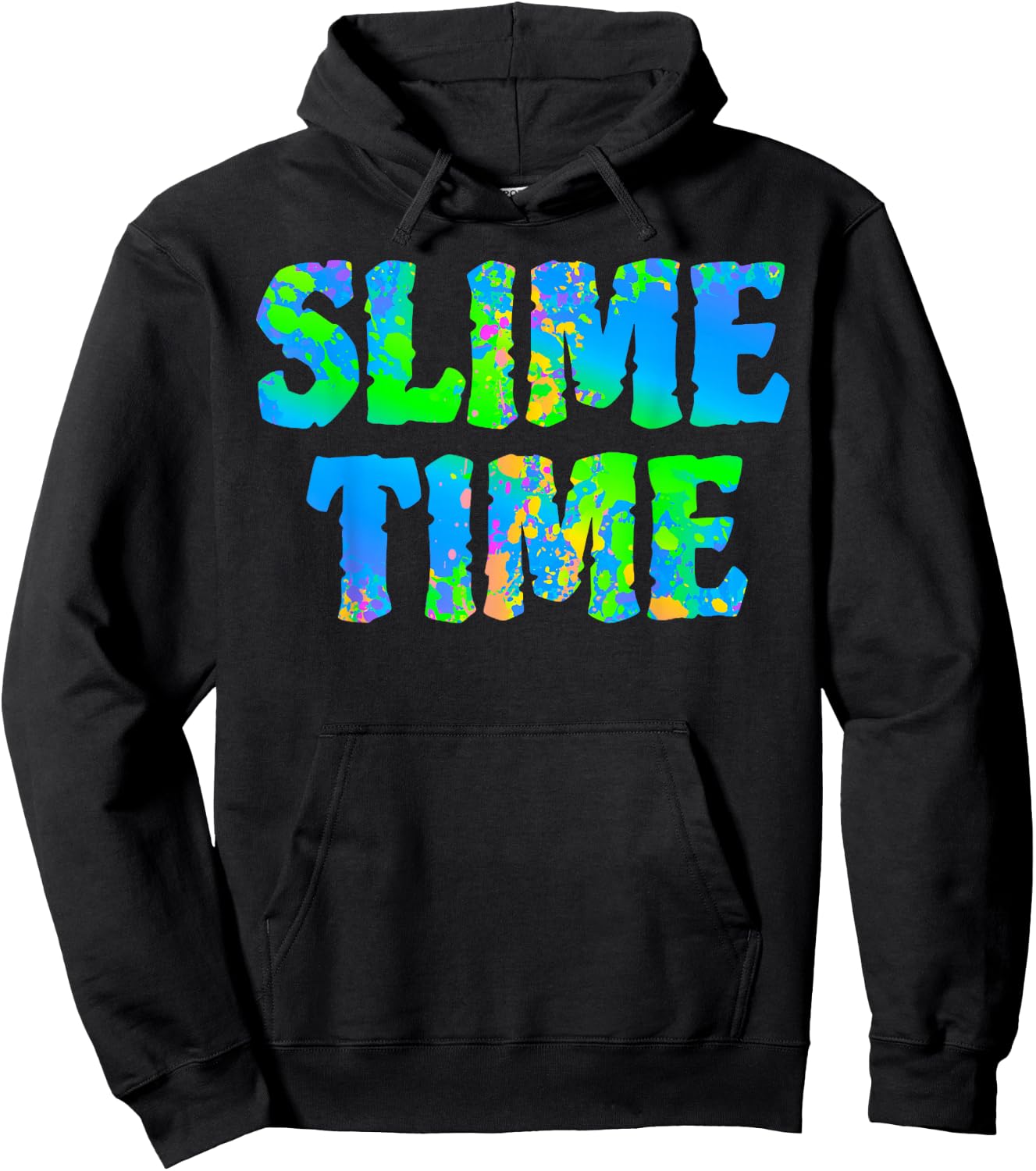 Slime Time T Shirt Funny Trendy Blue Kids Boys Girls Gift Hoodie - Hoodie | Black