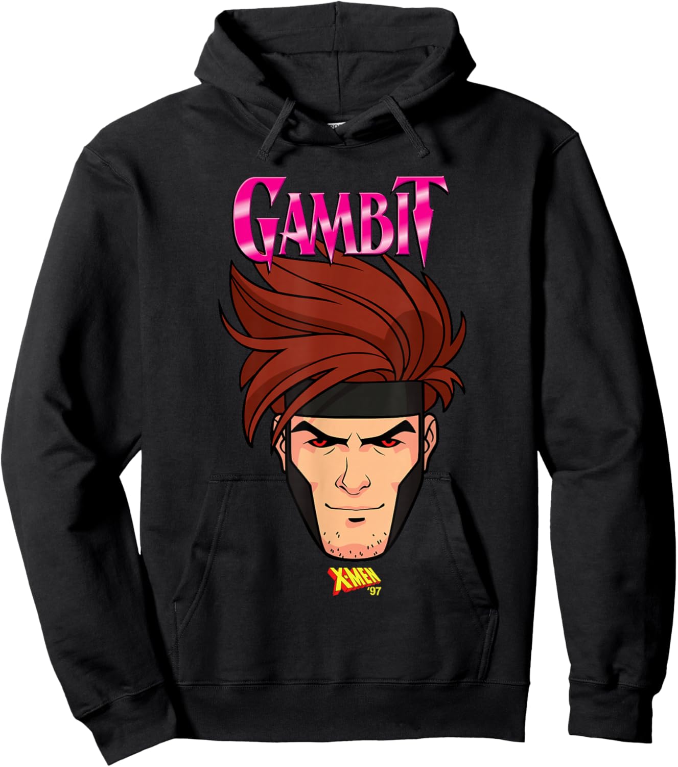 Marvel X-Men '97 Gambit Mutant Big Face Hoodie - Hoodie | Black