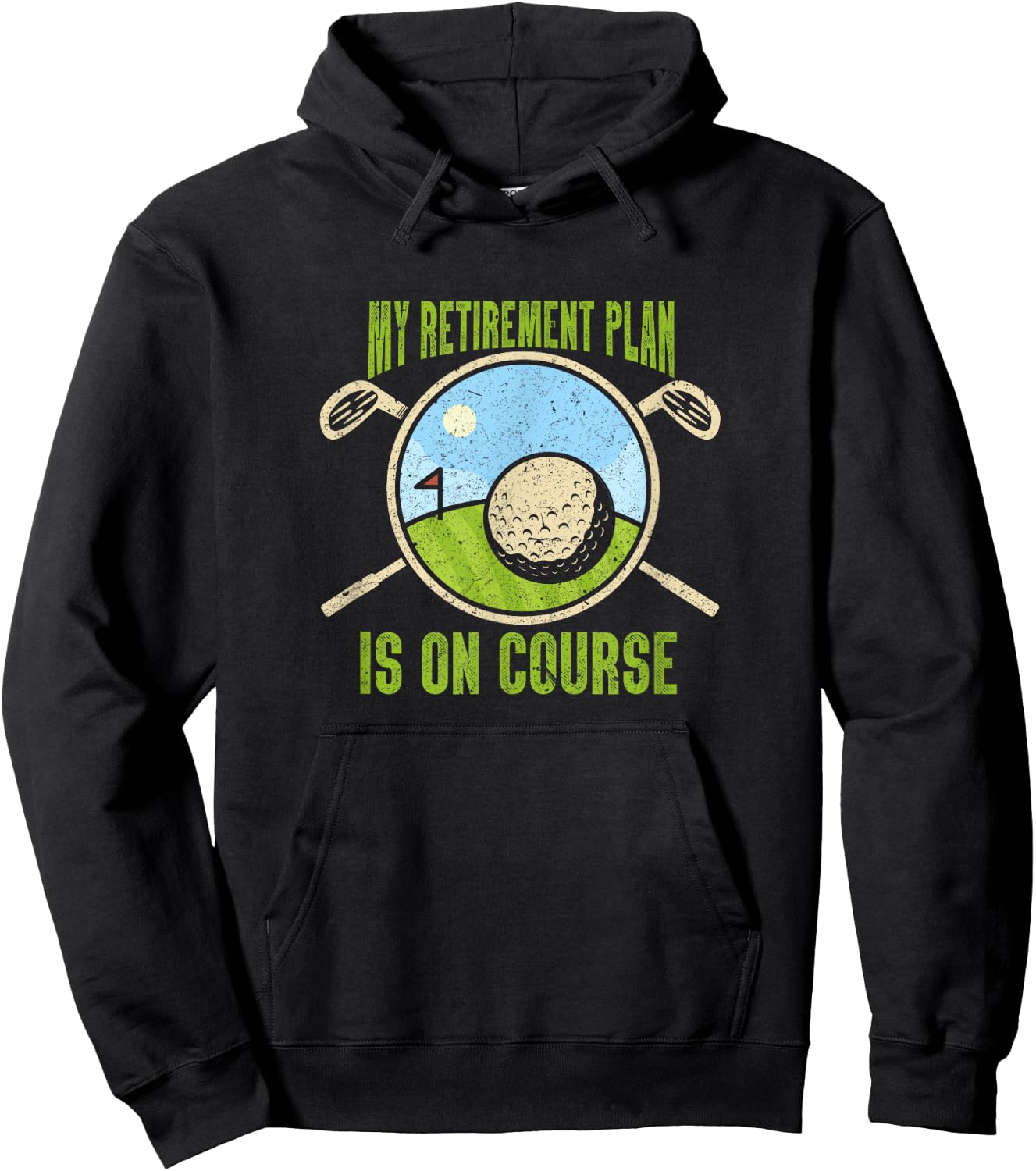 My Retirement Plan Golfing Course Retired Golf Player Hoodie - Hoodie | Black