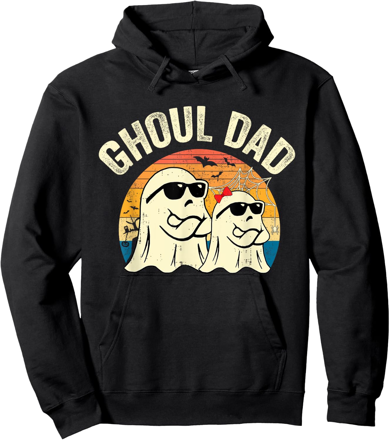 Ghoul Dad Funny Halloween Daddy Ghost Halloween Father Hoodie - Hoodie | Black