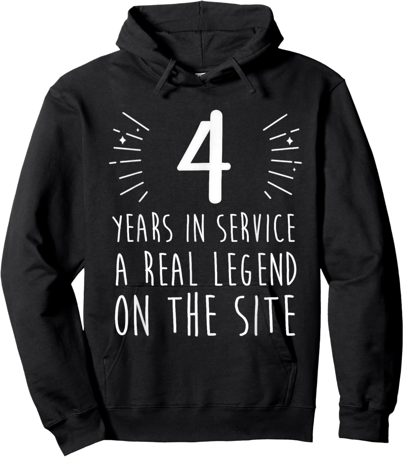 Funny 4th Work Anniversary 4 Year of Service for Employees Hoodie - Hoodie | Black