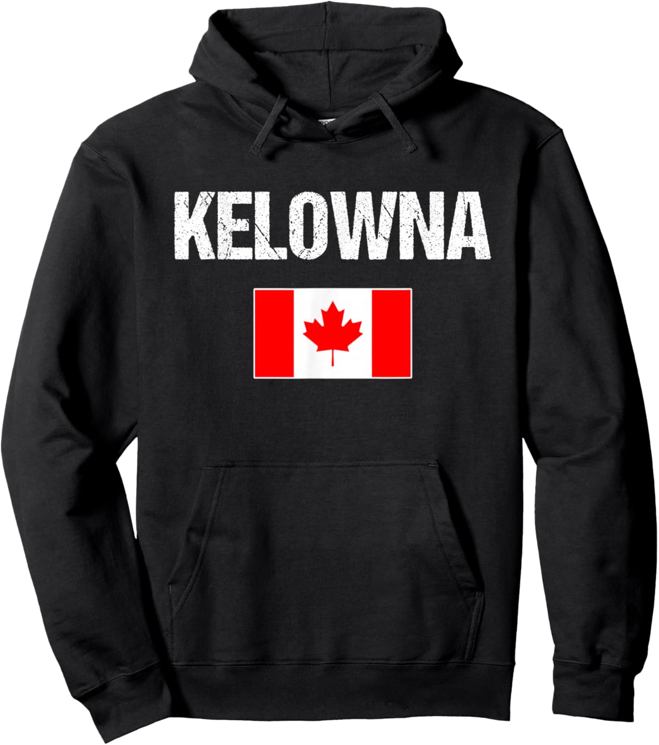 Kelowna British Columbia BC Canada Flag Canadian Proud Hoodie - Hoodie | Black