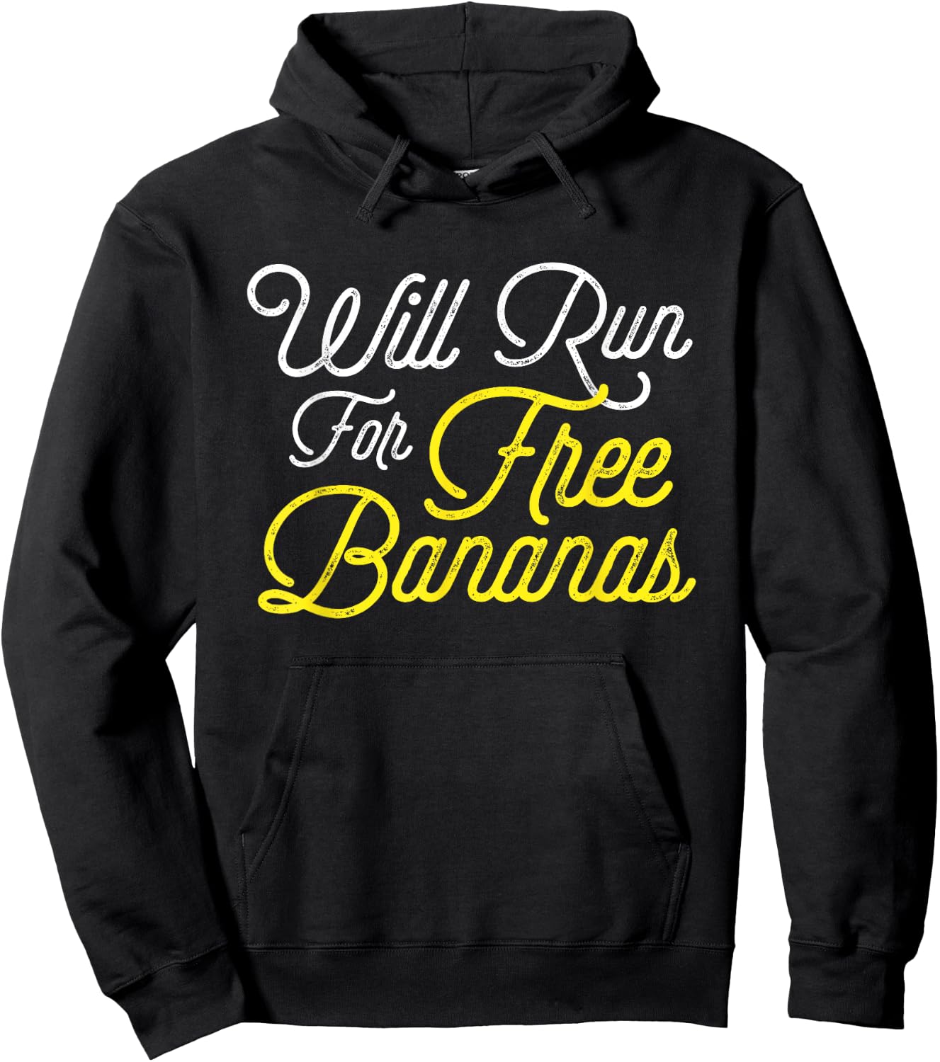 Will Run For Free Bananas - Funny Running Hoodie - Hoodie | Black