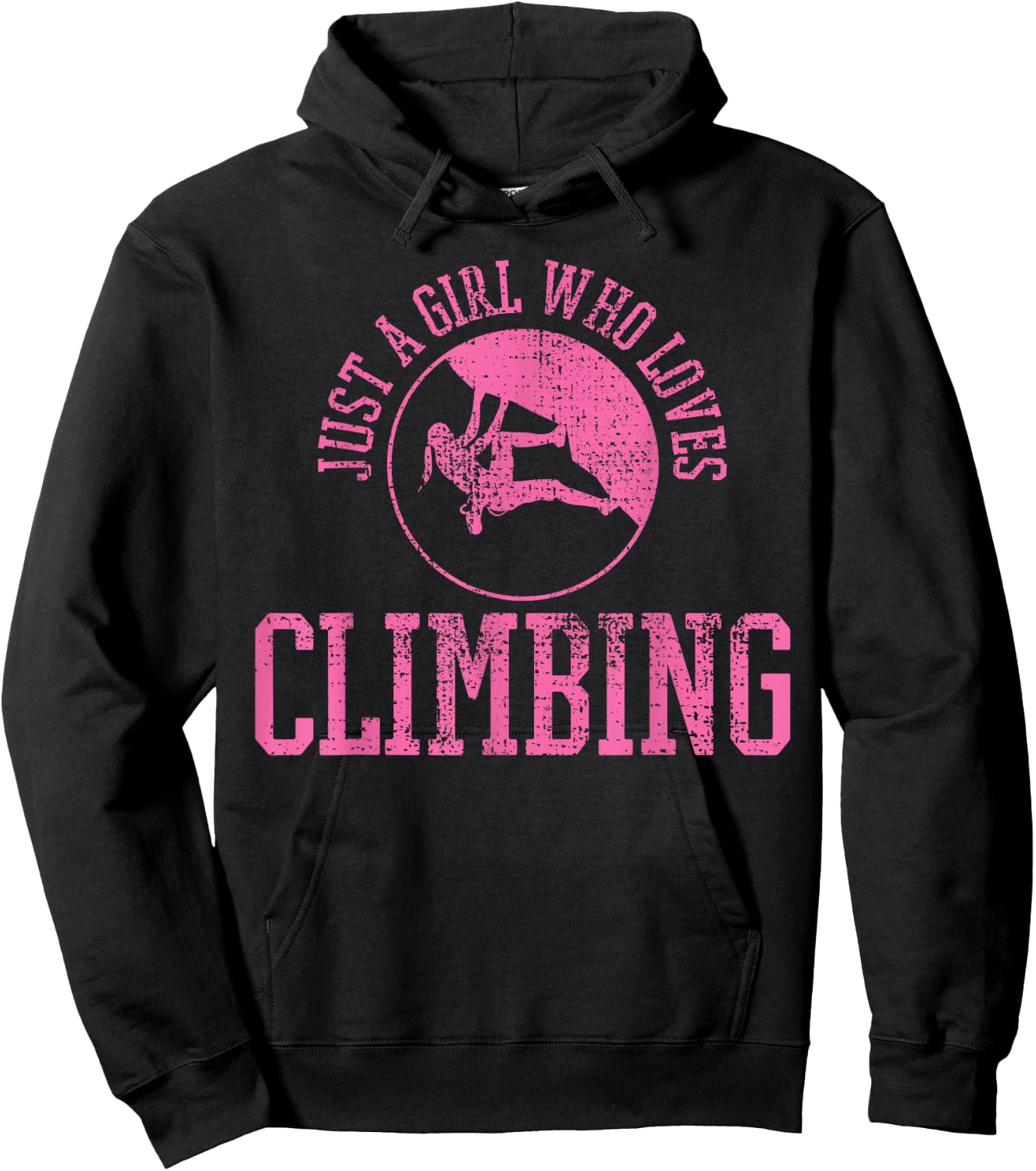 Girl Rock Climbing Bouldering Climber Hoodie - Hoodie | Black