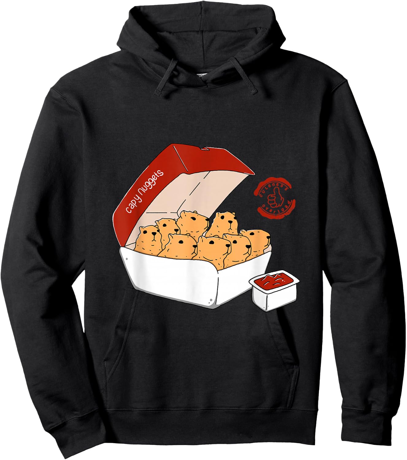 Capy Nuggets, Capybara Hoodie - Hoodie | Black
