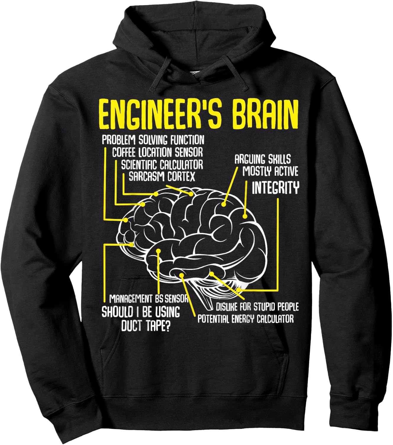 Engineer's Brain Engineering Engineering Hoodie - Hoodie | Black