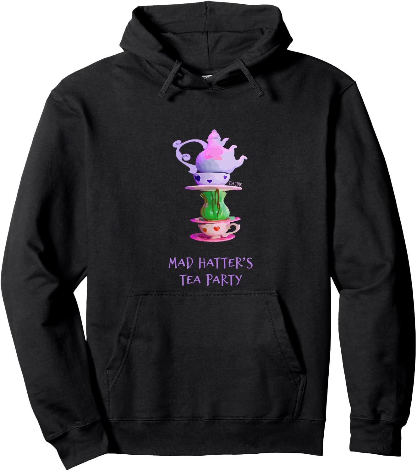 Mad Hatter's Tea Party - Alice in Wonderland Hoodie - Hoodie | Black