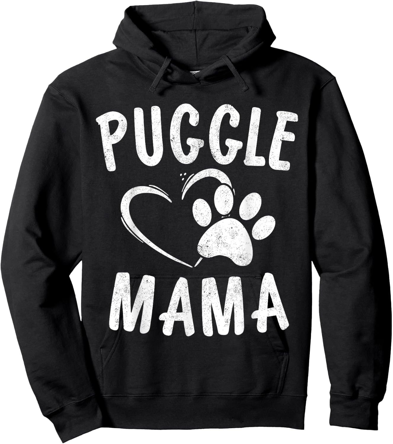 Cute Puggle Mama Gift Pet Pugs Lover Apparel Dog Pug Mom Men Women Girls Kids Hoodie - Hoodie | Black