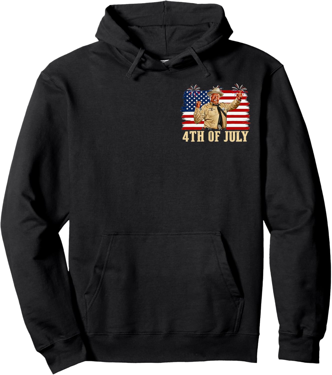 (2 Sides) Happy 4th of July to All You Sumbitches Patriotic Hoodie - Hoodie | Black