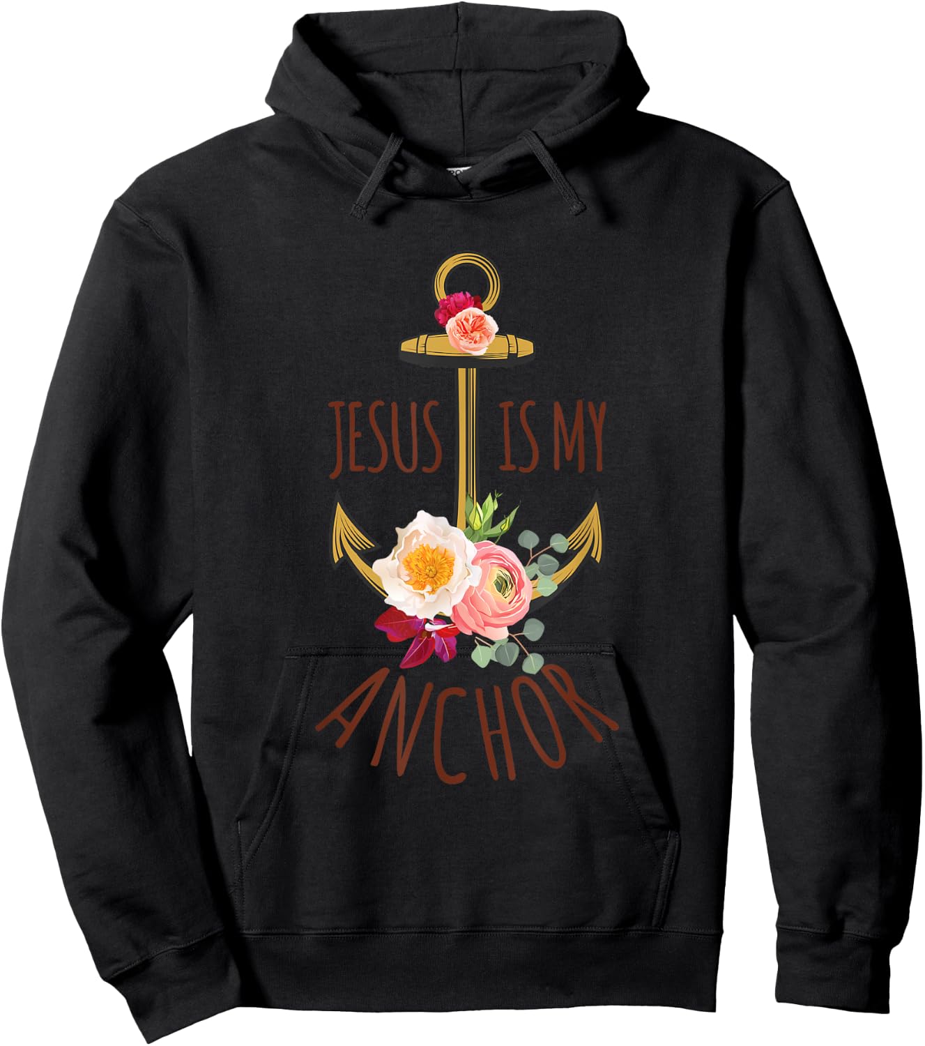 Jesus Is My Anchor Religious Beautiful Gift Hoodie - Hoodie | Black