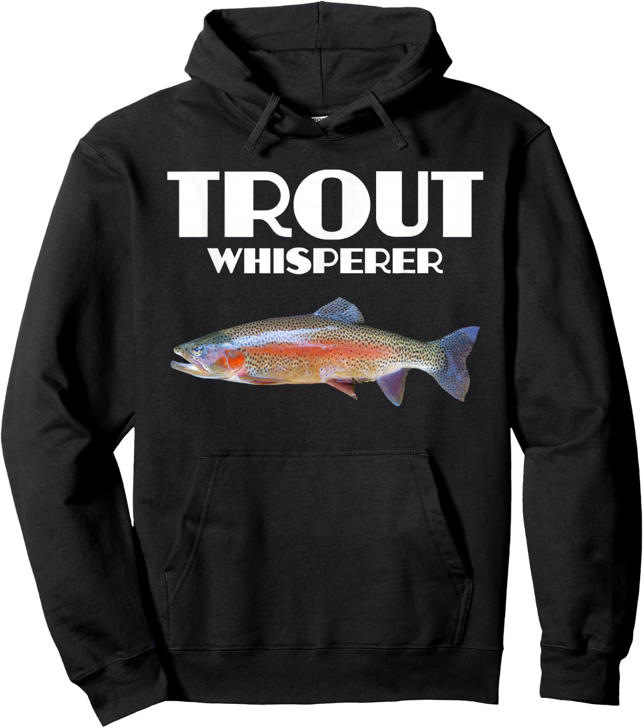Trout Fishing Shirt - Steelhead Rainbow Trout Whisperer Gift Hoodie - Hoodie | Black