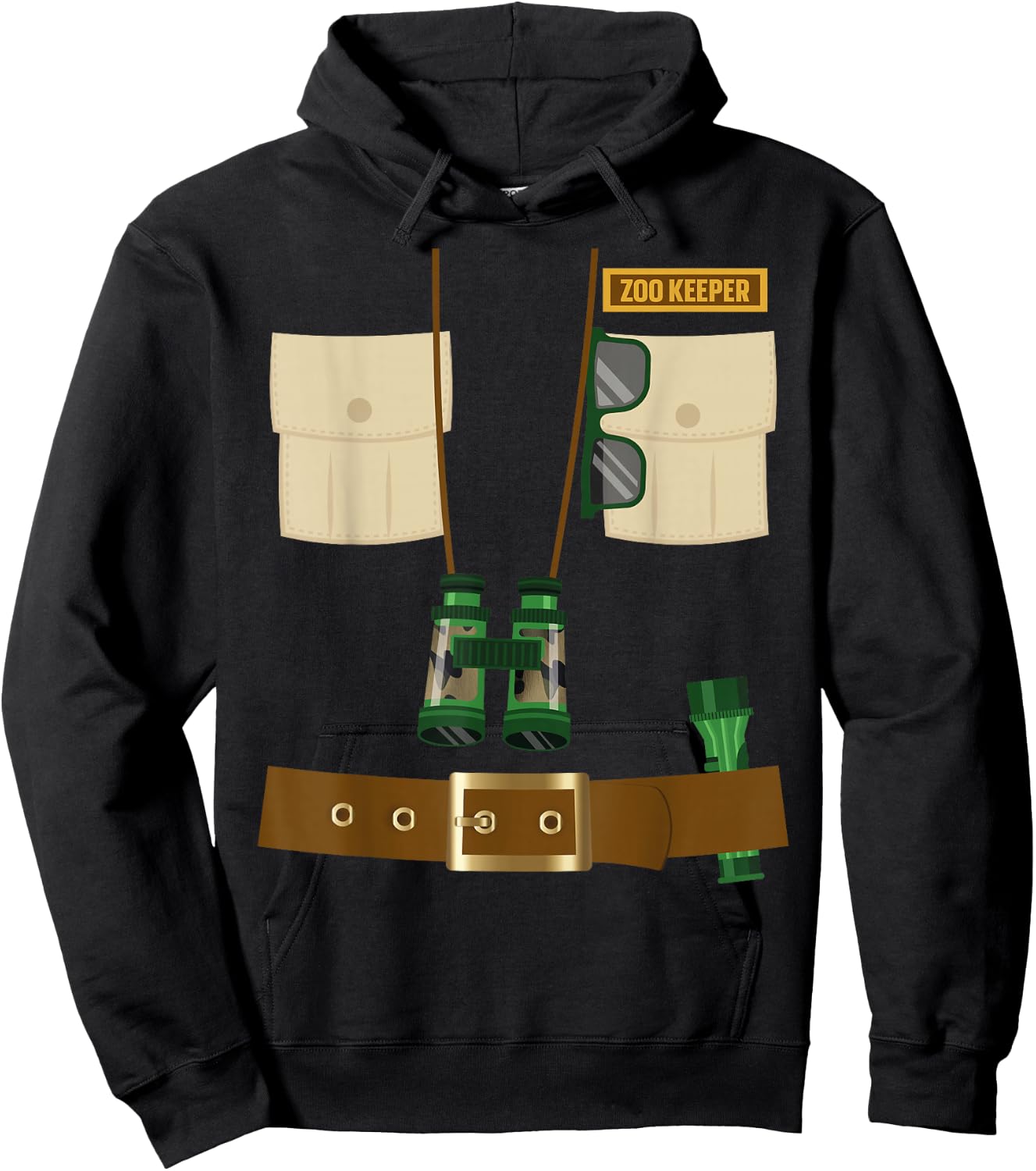 Zoo Keeper Halloween Costume DIY Gift Jungle Safari Explorer Hoodie - Hoodie | Black