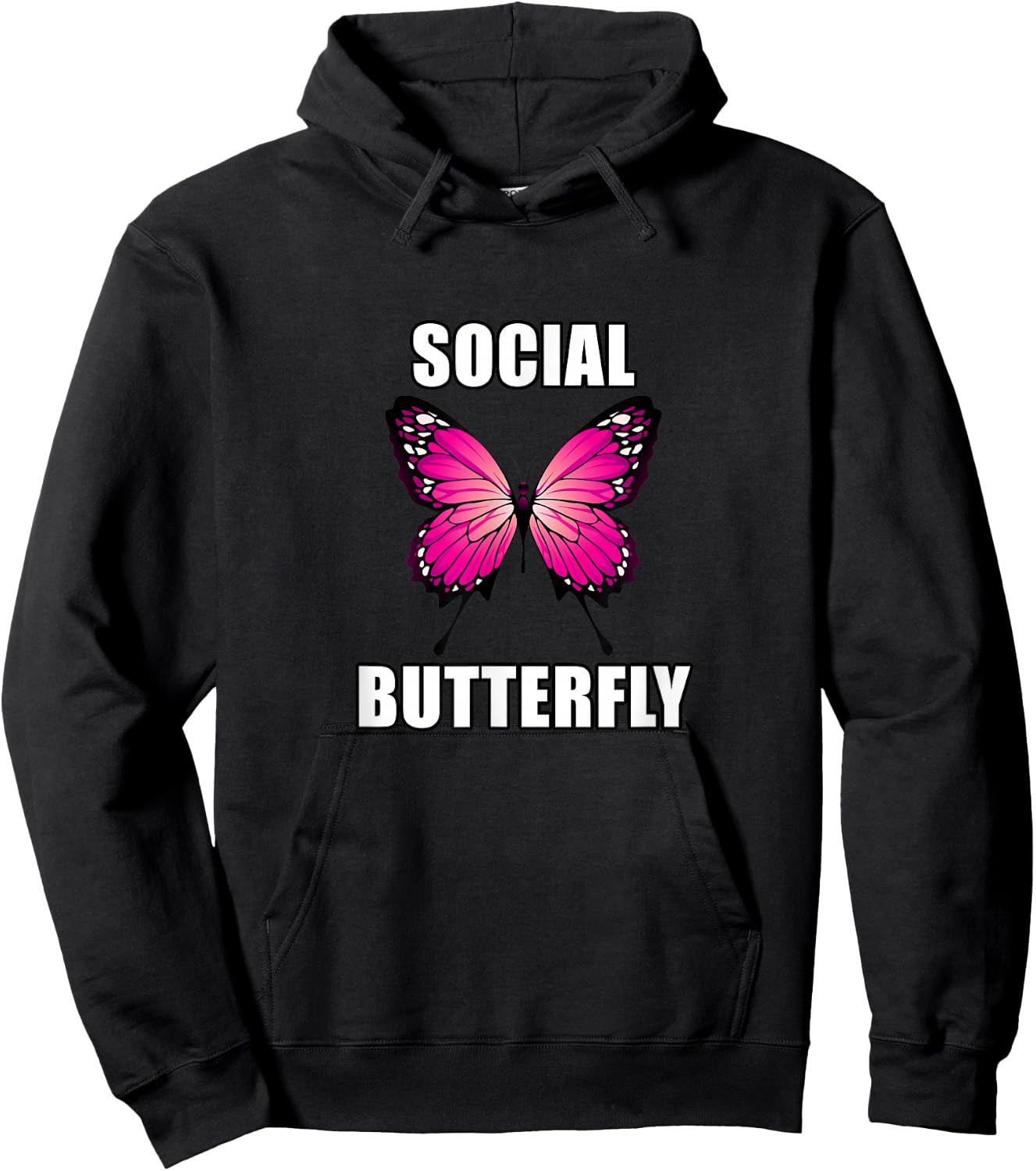 Social Butterfly - Meme Hoodie - Hoodie | Black