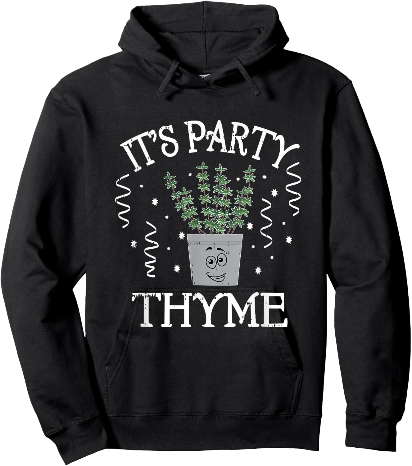 It's Party Thyme Herb Plant Cute Funny Joke Outfit Gift Hoodie - Hoodie | Black