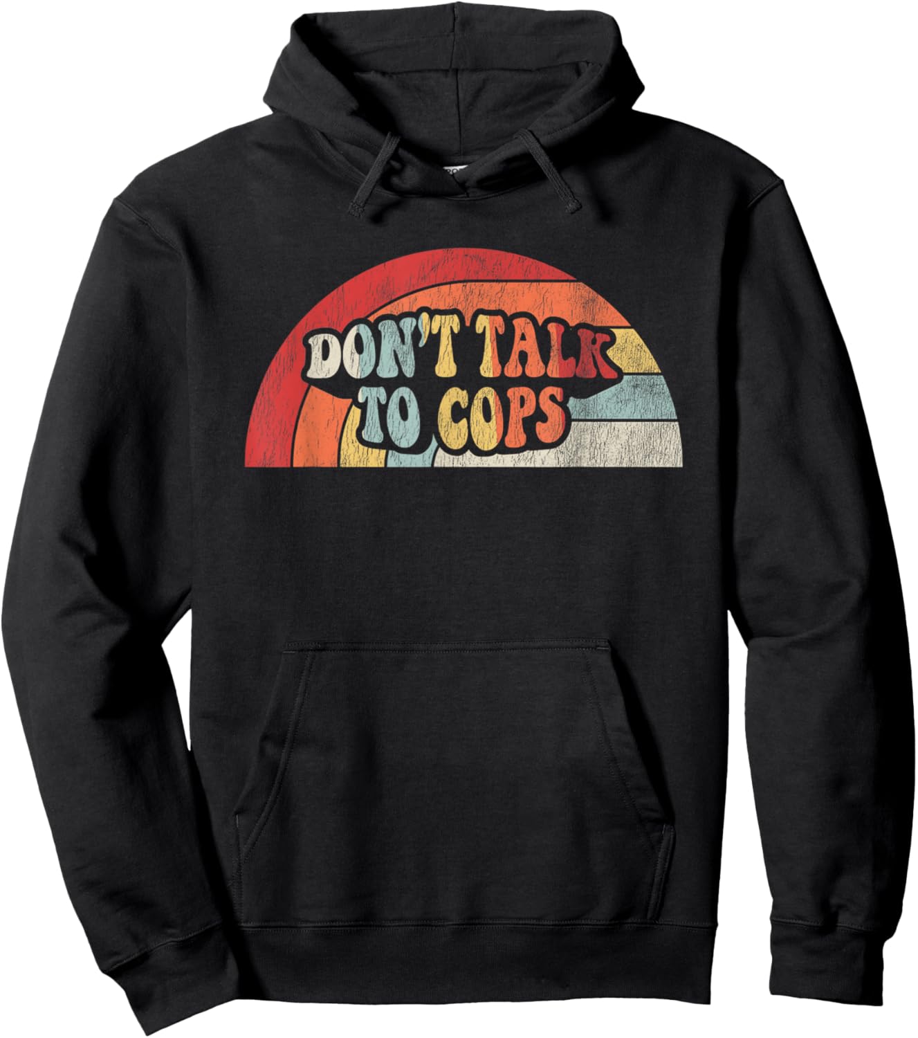 Don't Talk To Cops Vintage Graphic Hoodie - Hoodie | Black