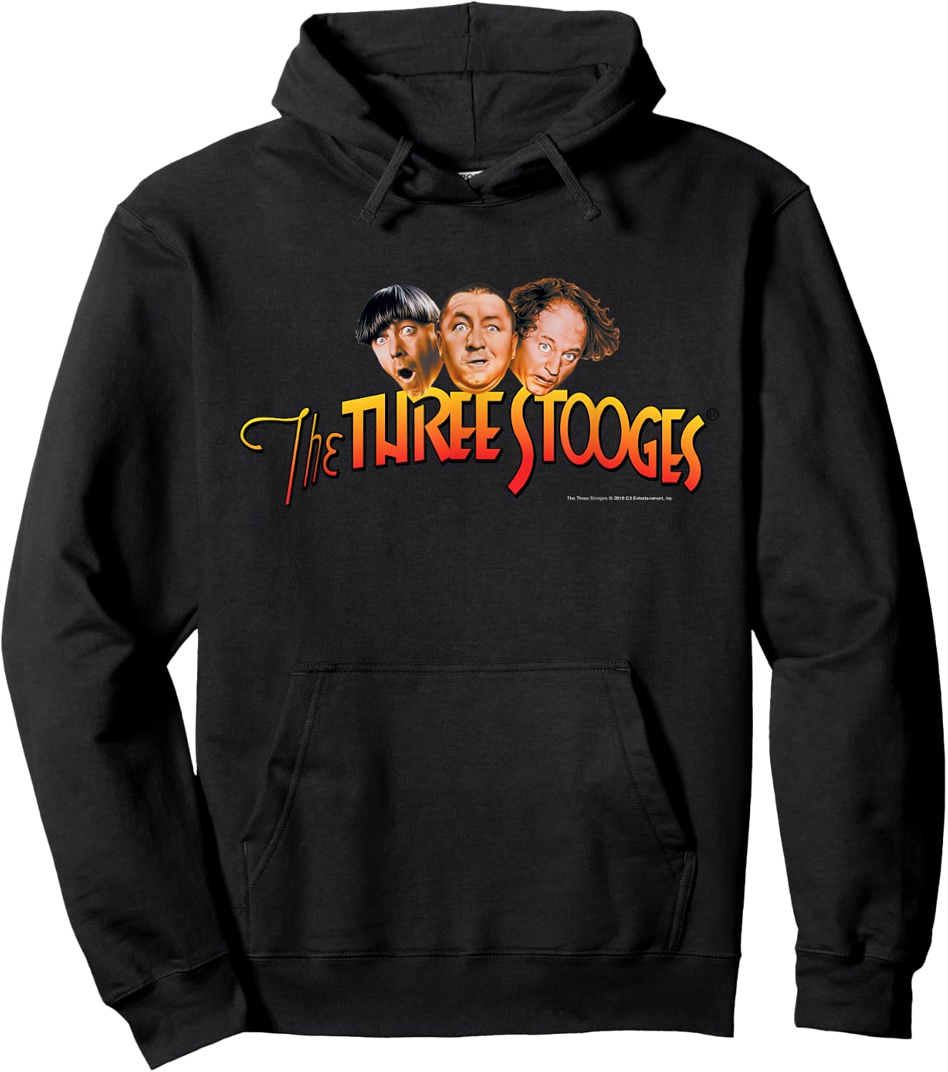 TTS- The Three Stooges: Head Logo Hoodie - Hoodie | Black