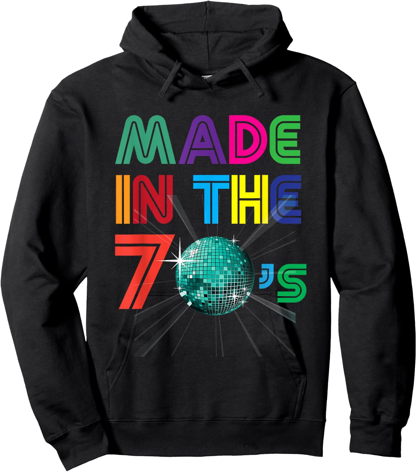 Vintage Retro Made In The 70s Gift +- 40 Yrs Years Old Shirt Hoodie - Hoodie | Black